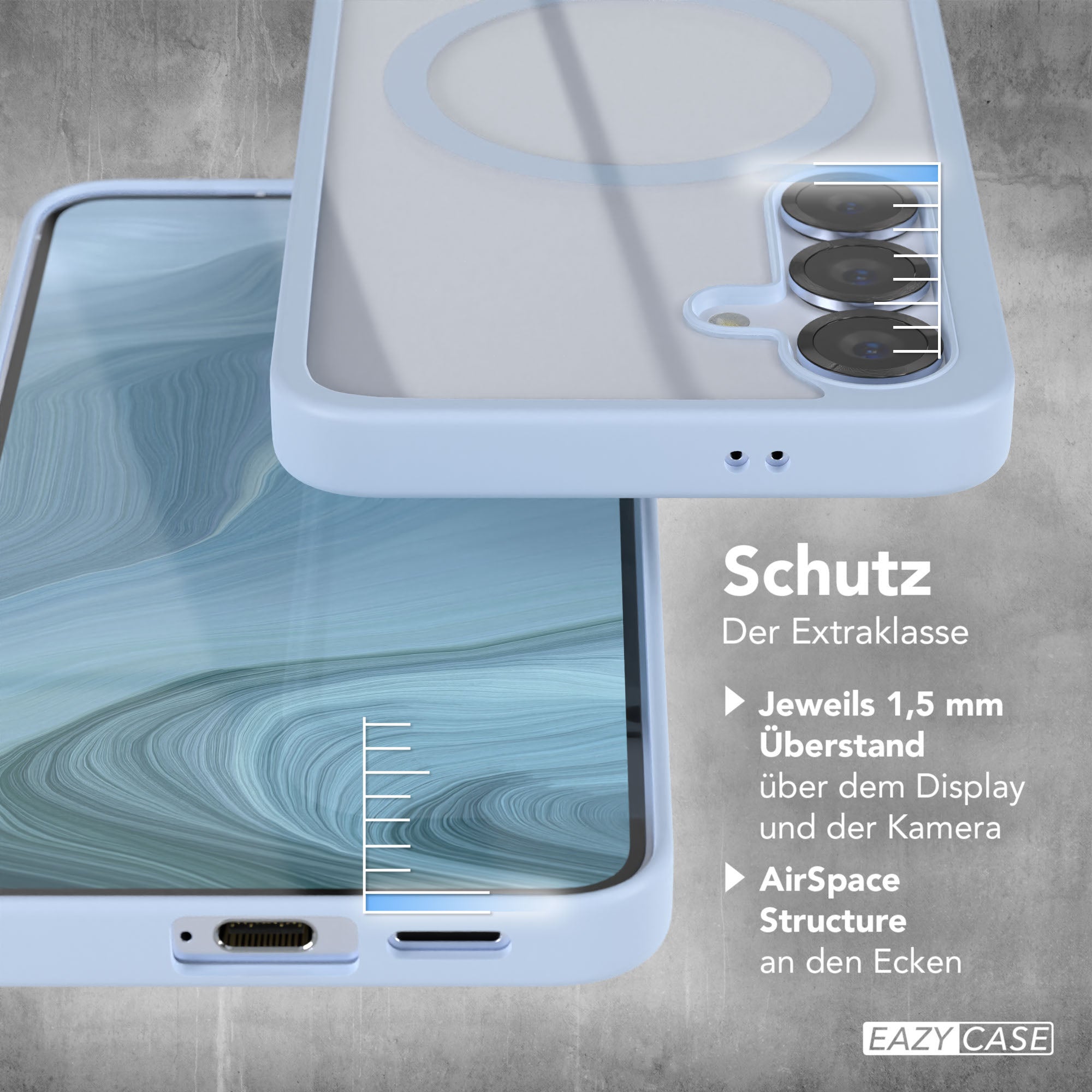 Galaxy S25 transparente Hülle mit MagSafe