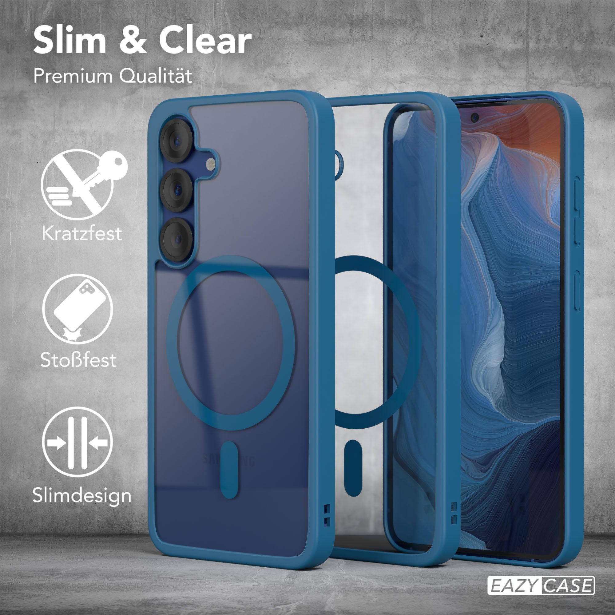 Galaxy S25 transparente Hülle mit MagSafe