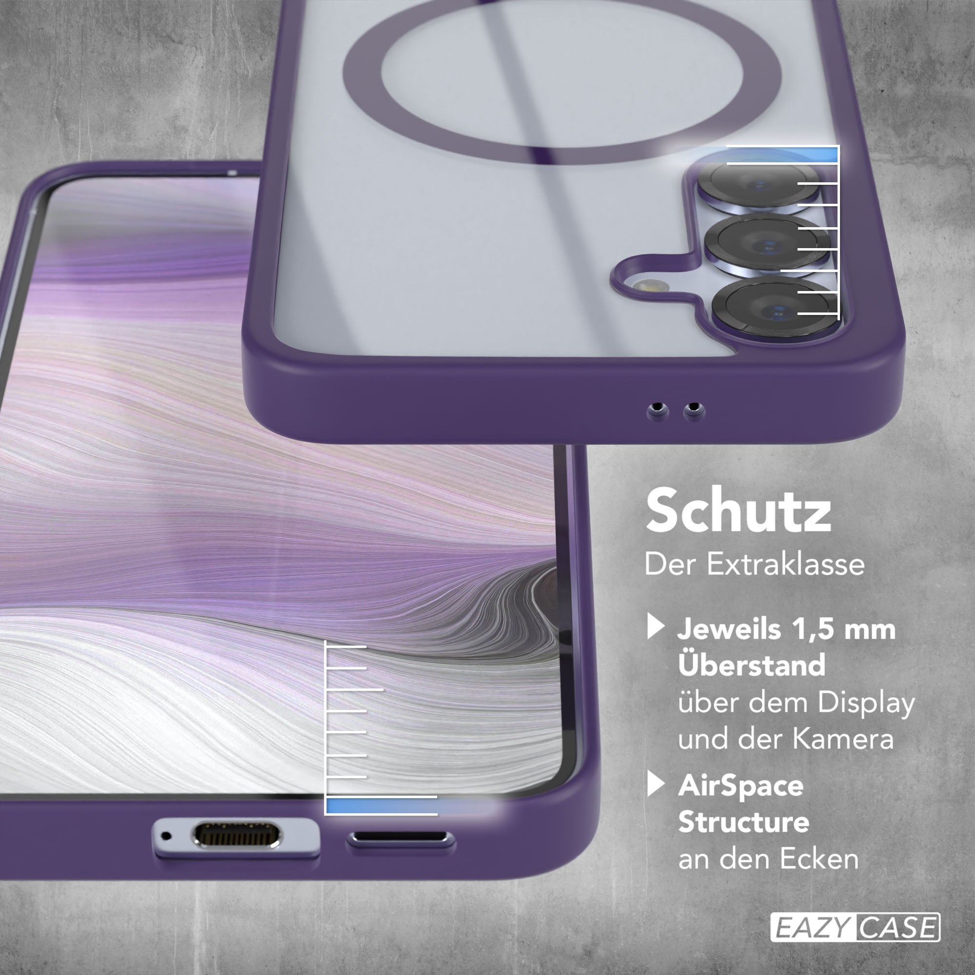 Galaxy S25 transparente Hülle mit MagSafe