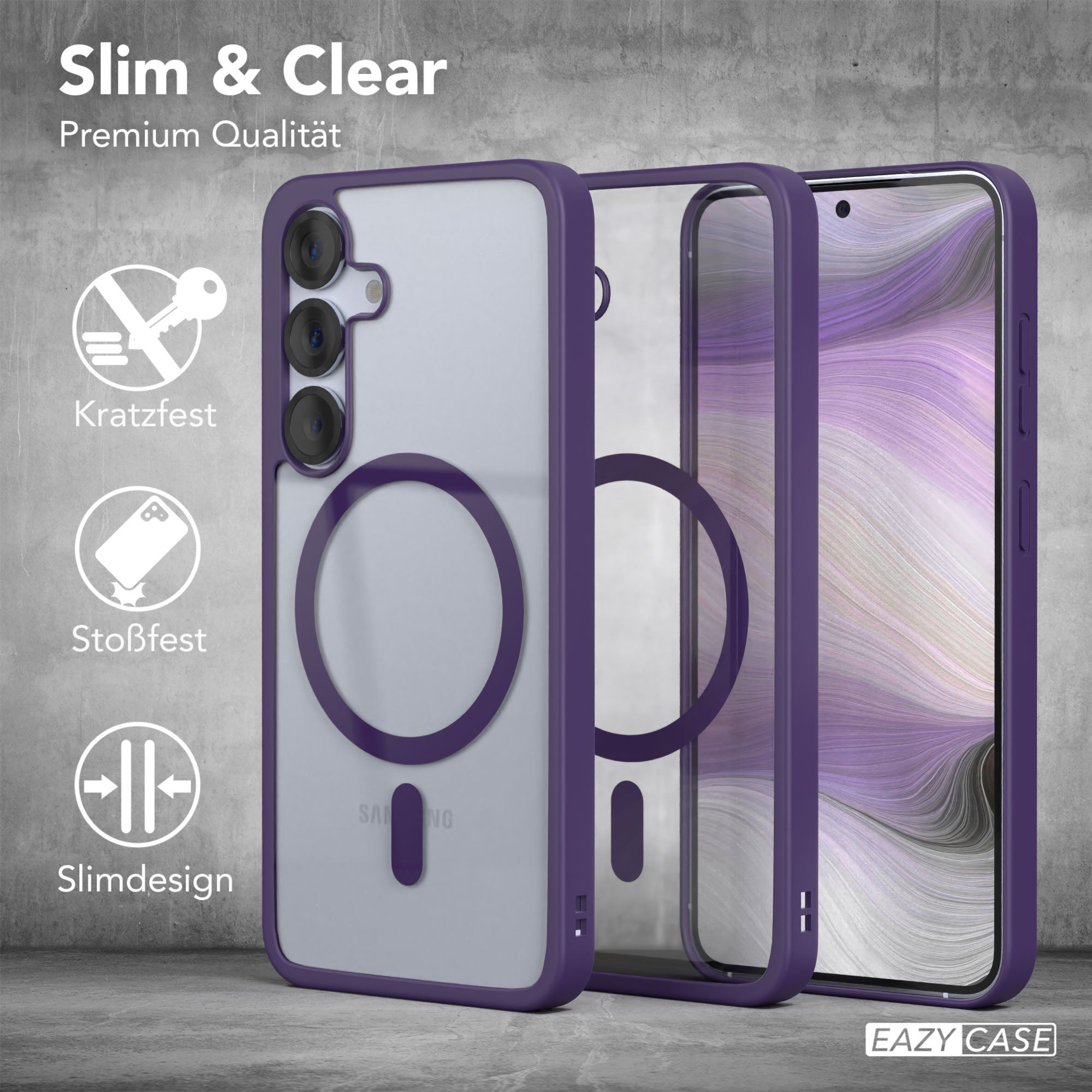 Galaxy S25 transparente Hülle mit MagSafe