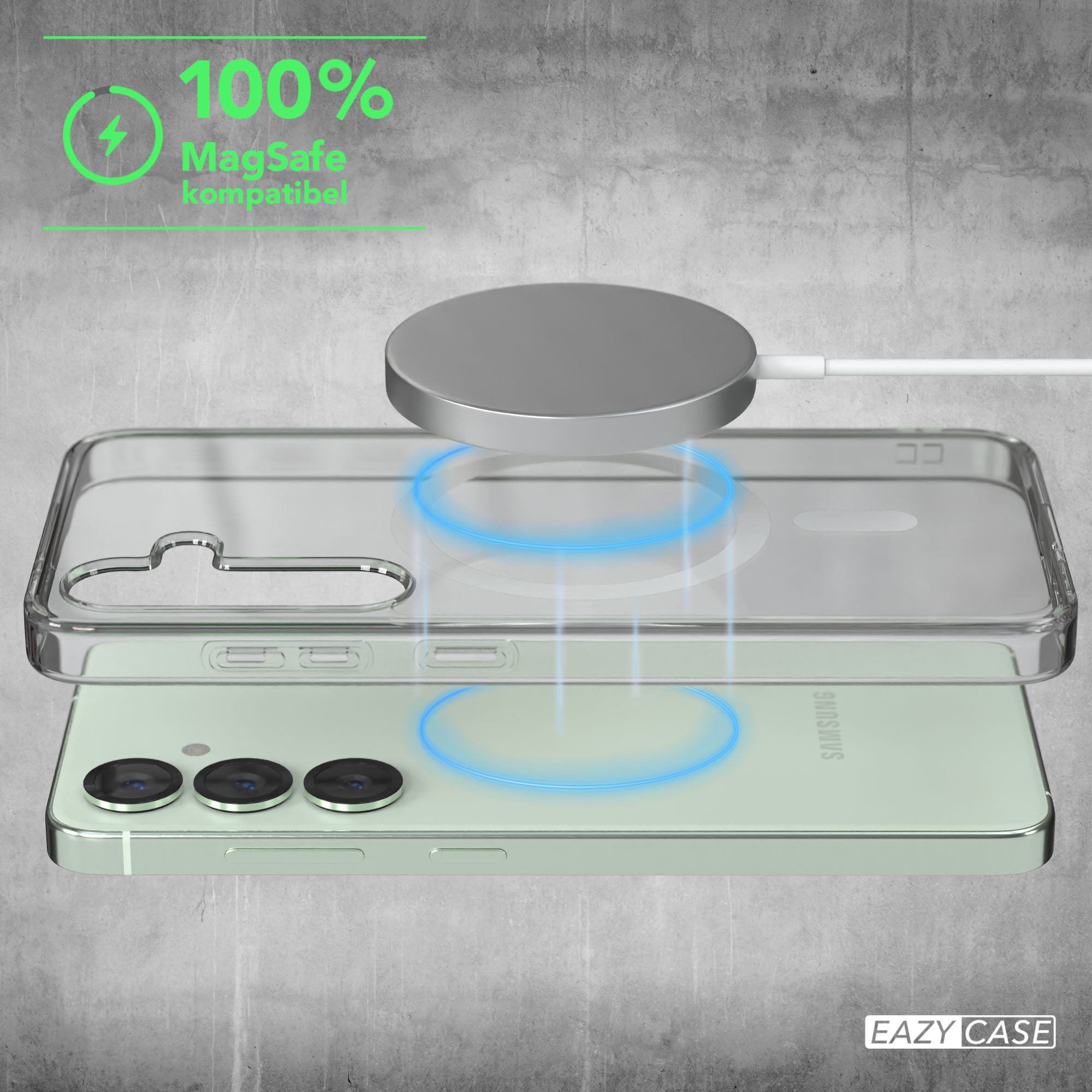 Galaxy S25 transparente Hülle mit MagSafe