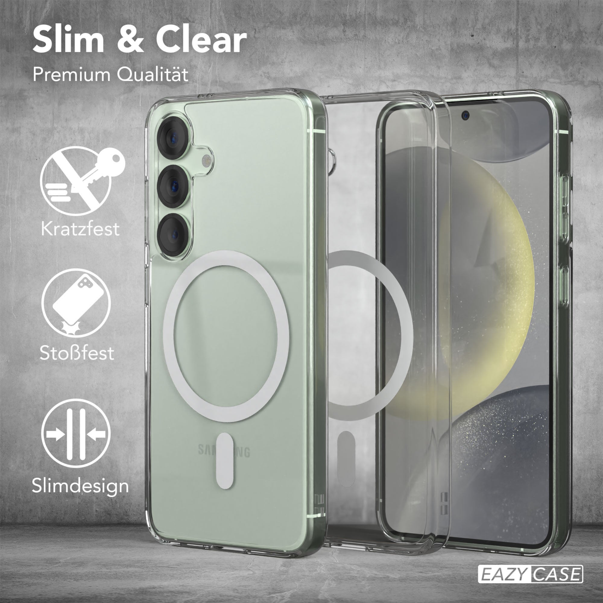 Galaxy S25 transparente Hülle mit MagSafe