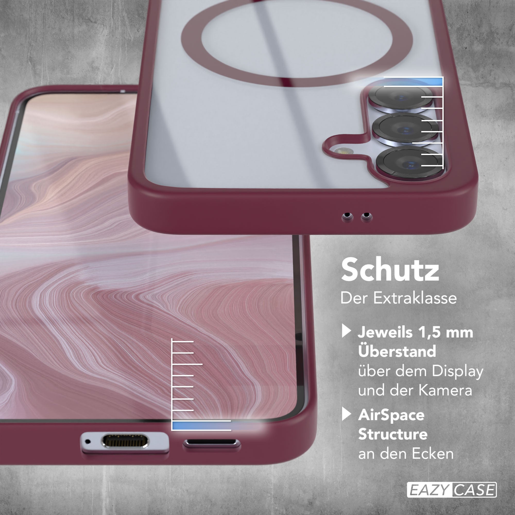 Galaxy S25 transparente Hülle mit MagSafe