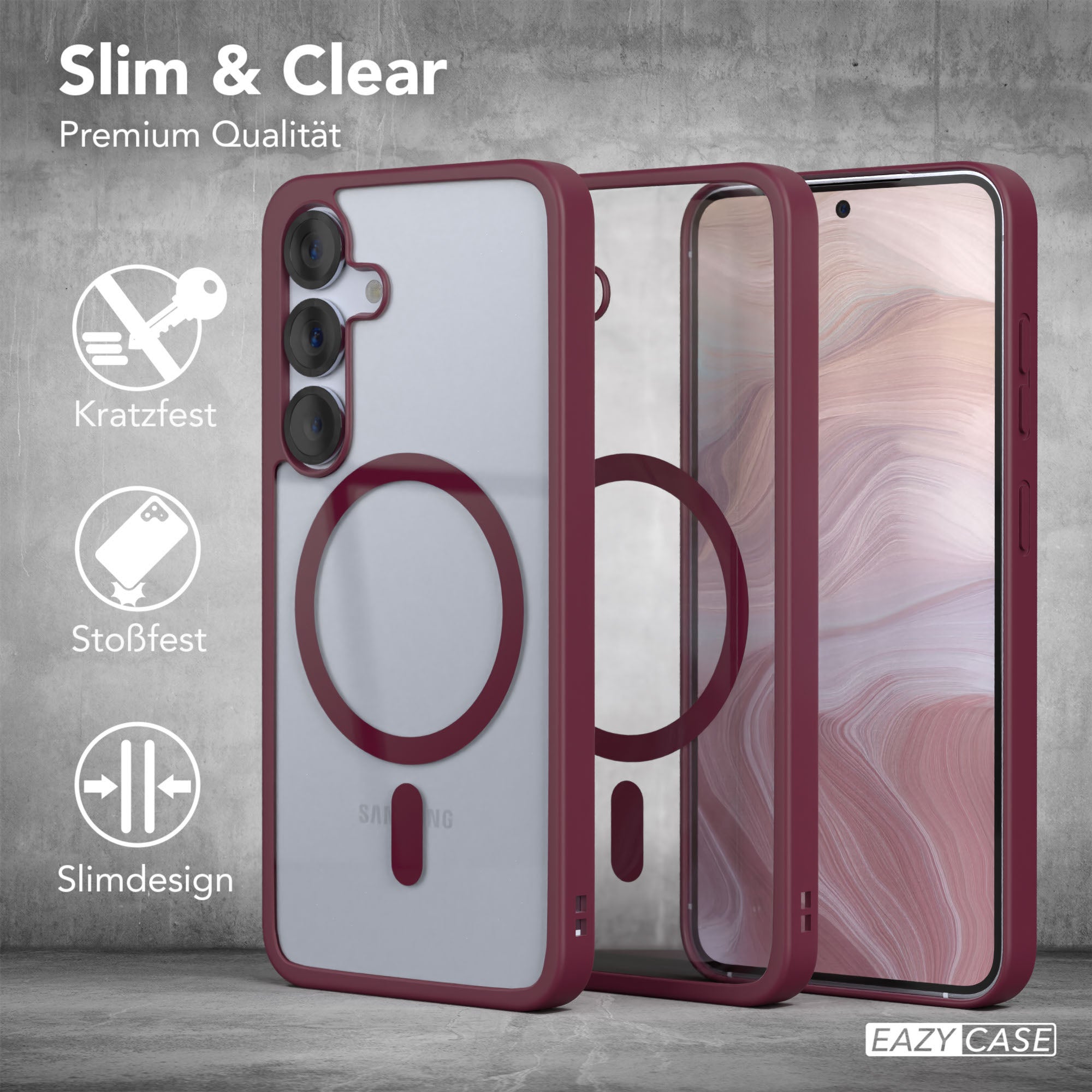 Galaxy S25 transparente Hülle mit MagSafe