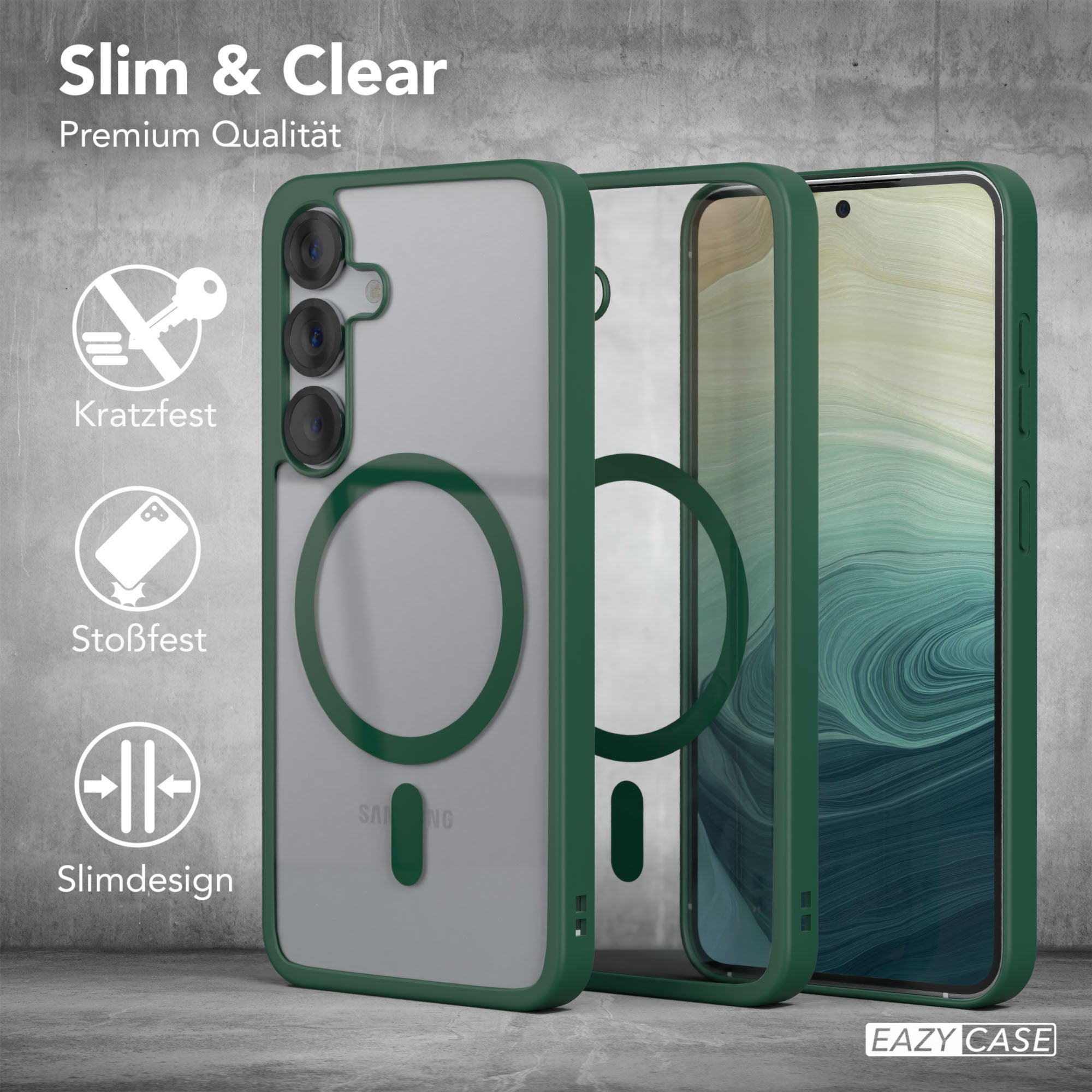 Galaxy S25 transparente Hülle mit MagSafe