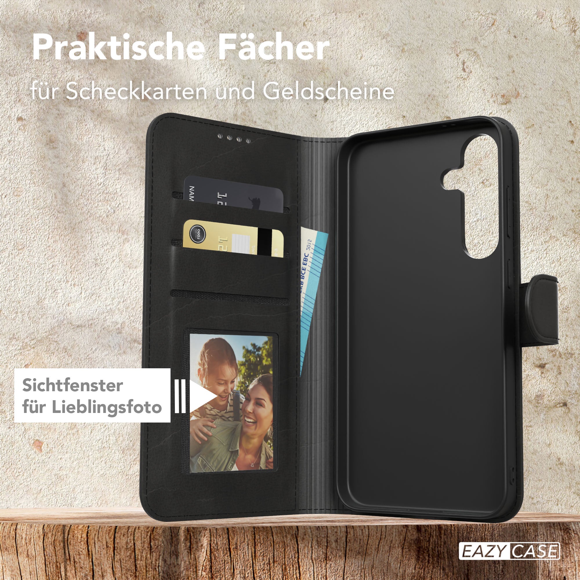 Galaxy S25 Plus Klapphülle aus Kunstleder