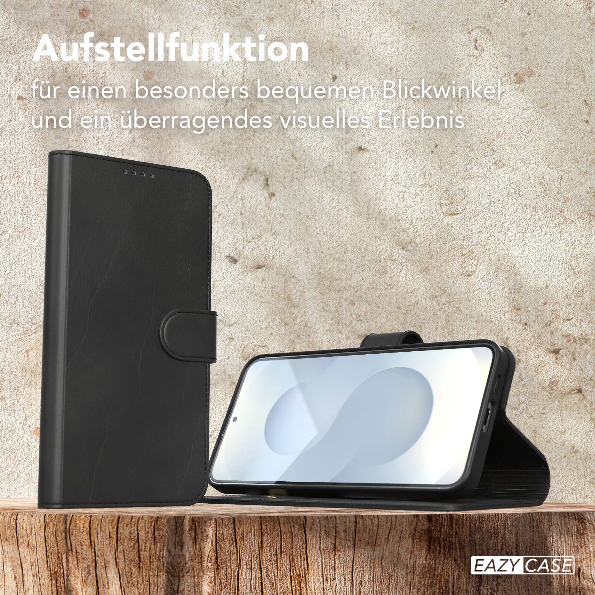 Galaxy S25 Plus Klapphülle aus Kunstleder