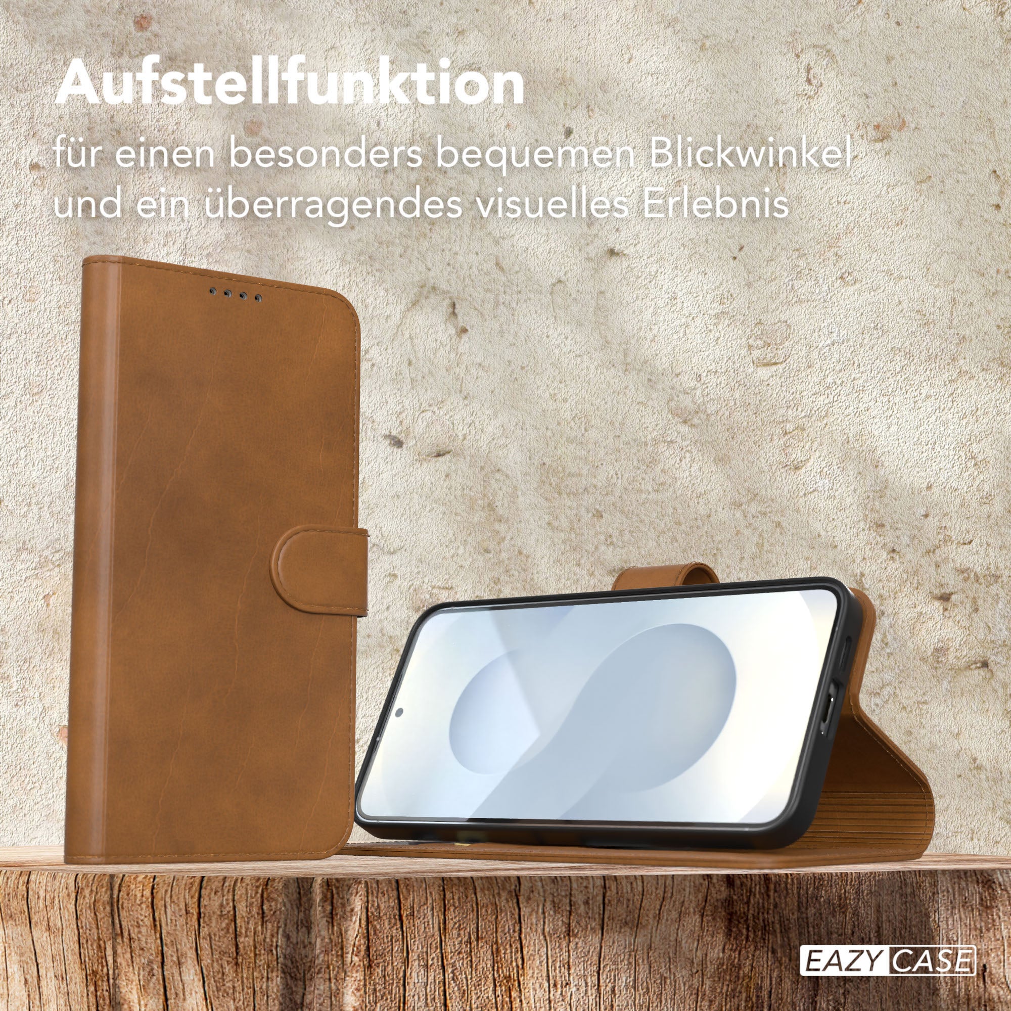 Galaxy S25 Plus Klapphülle aus Kunstleder