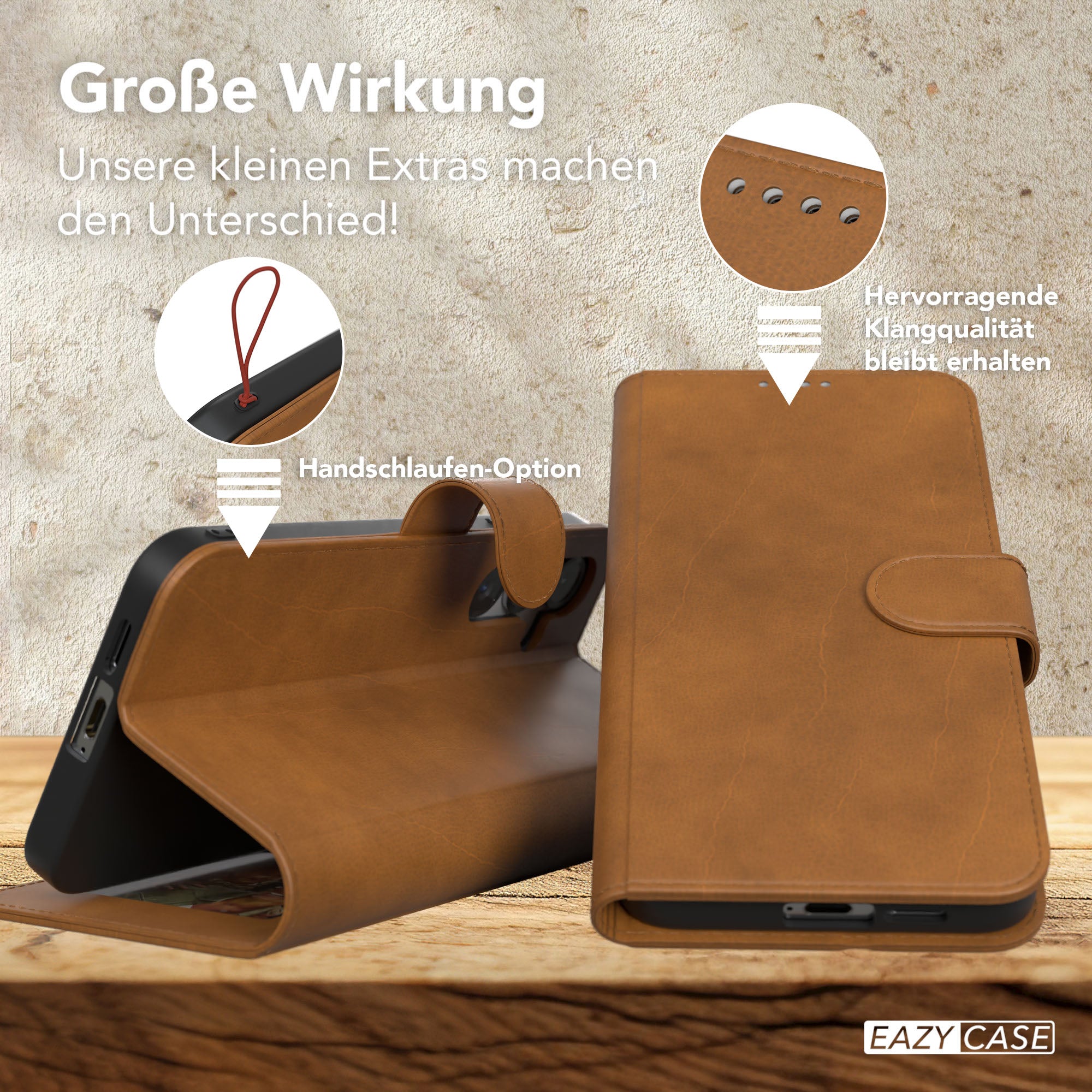 Galaxy S25 Plus Klapphülle aus Kunstleder