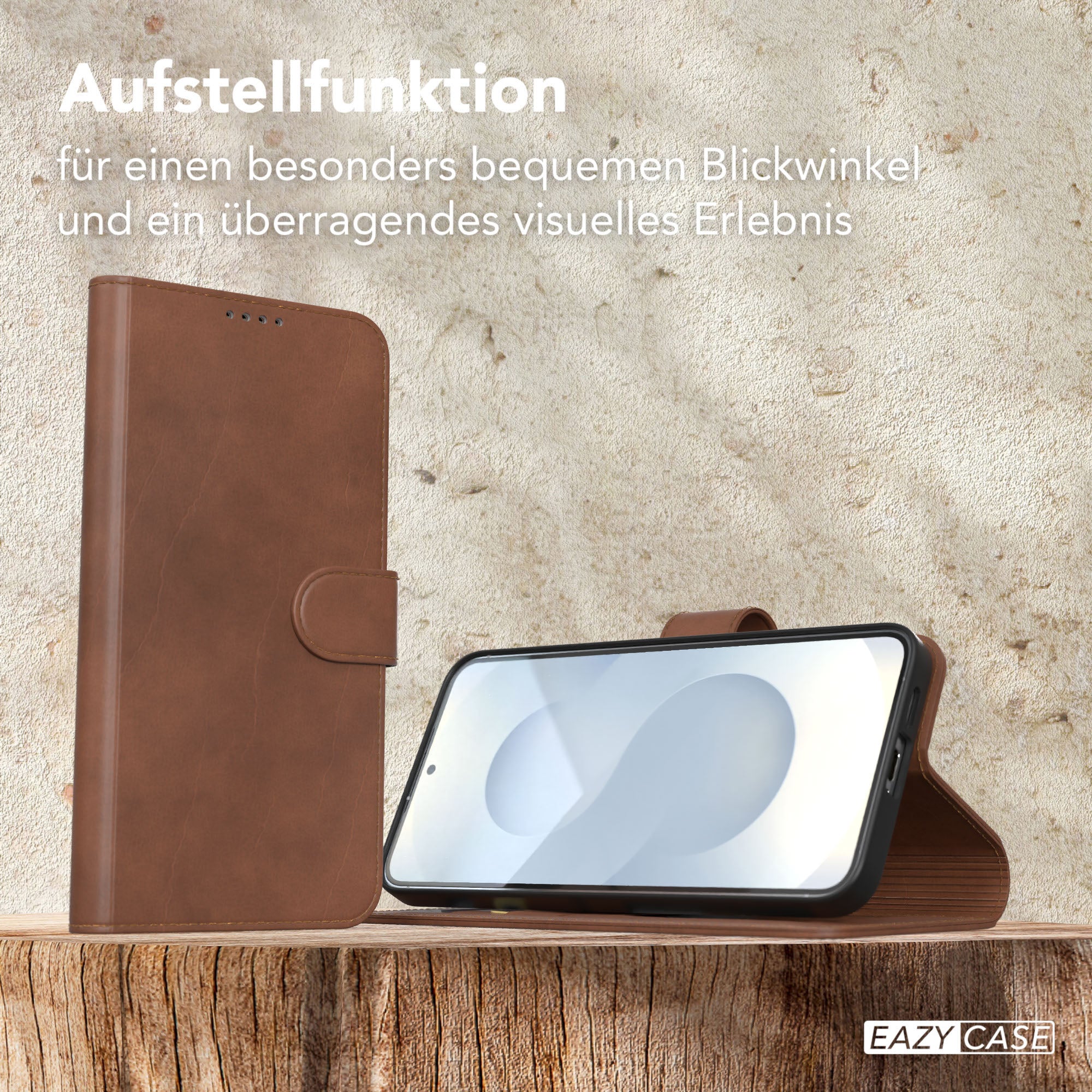 Galaxy S25 Plus Klapphülle aus Kunstleder