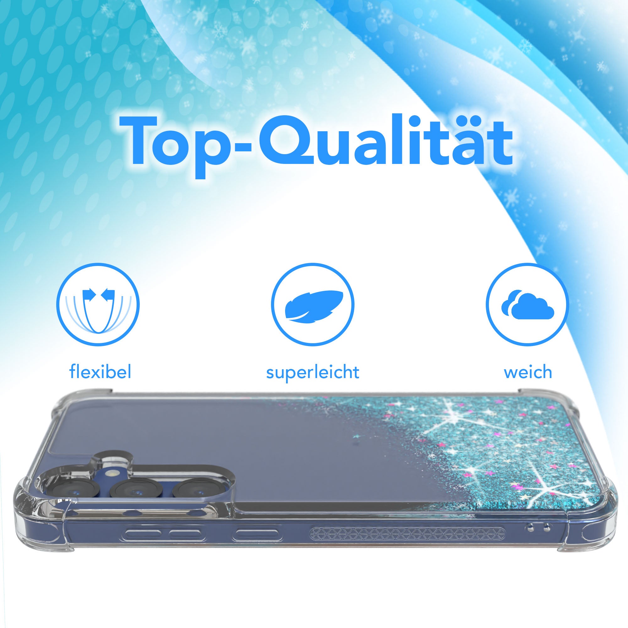 Galaxy S25 Plus Glitzerhülle