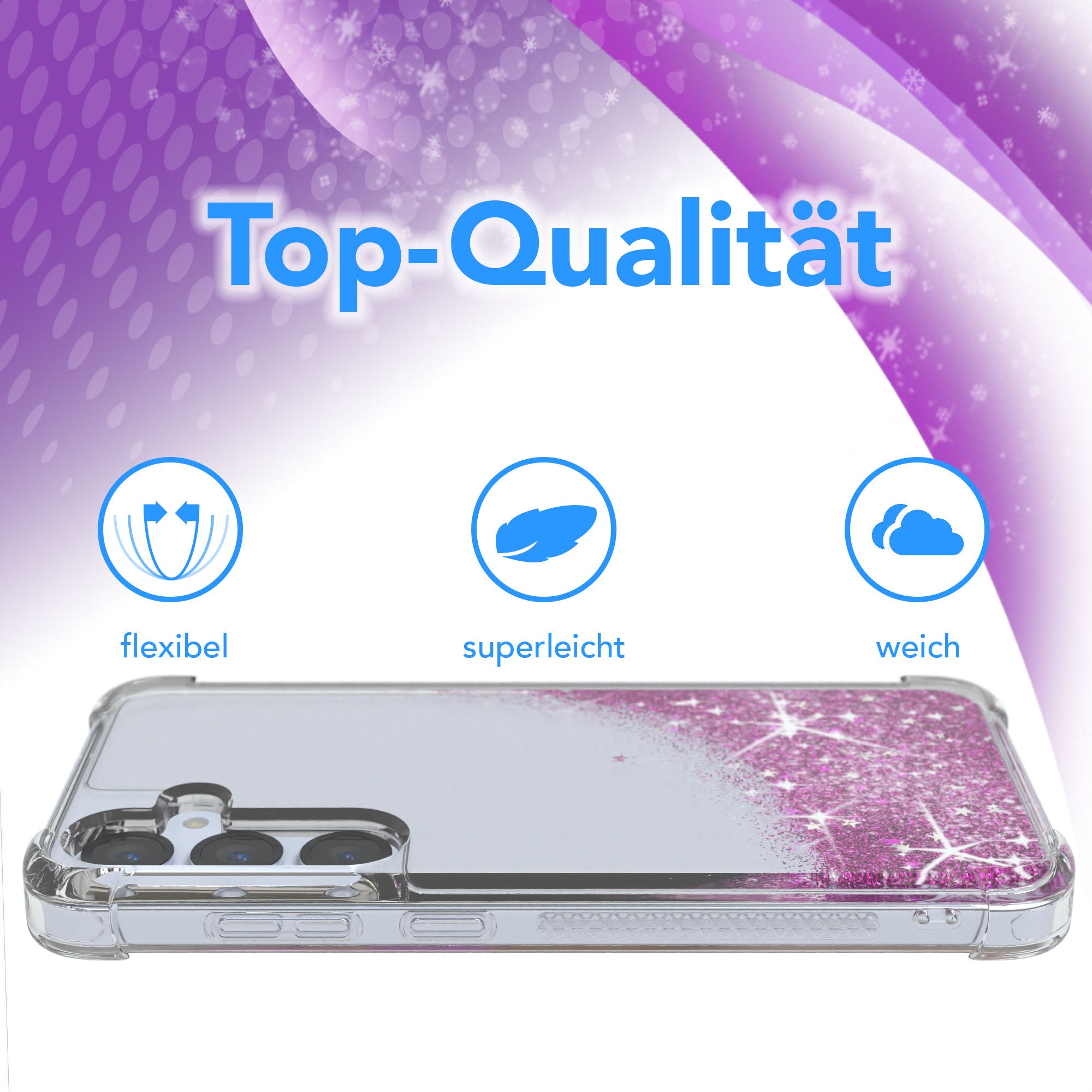 Galaxy S25 Plus Glitzerhülle