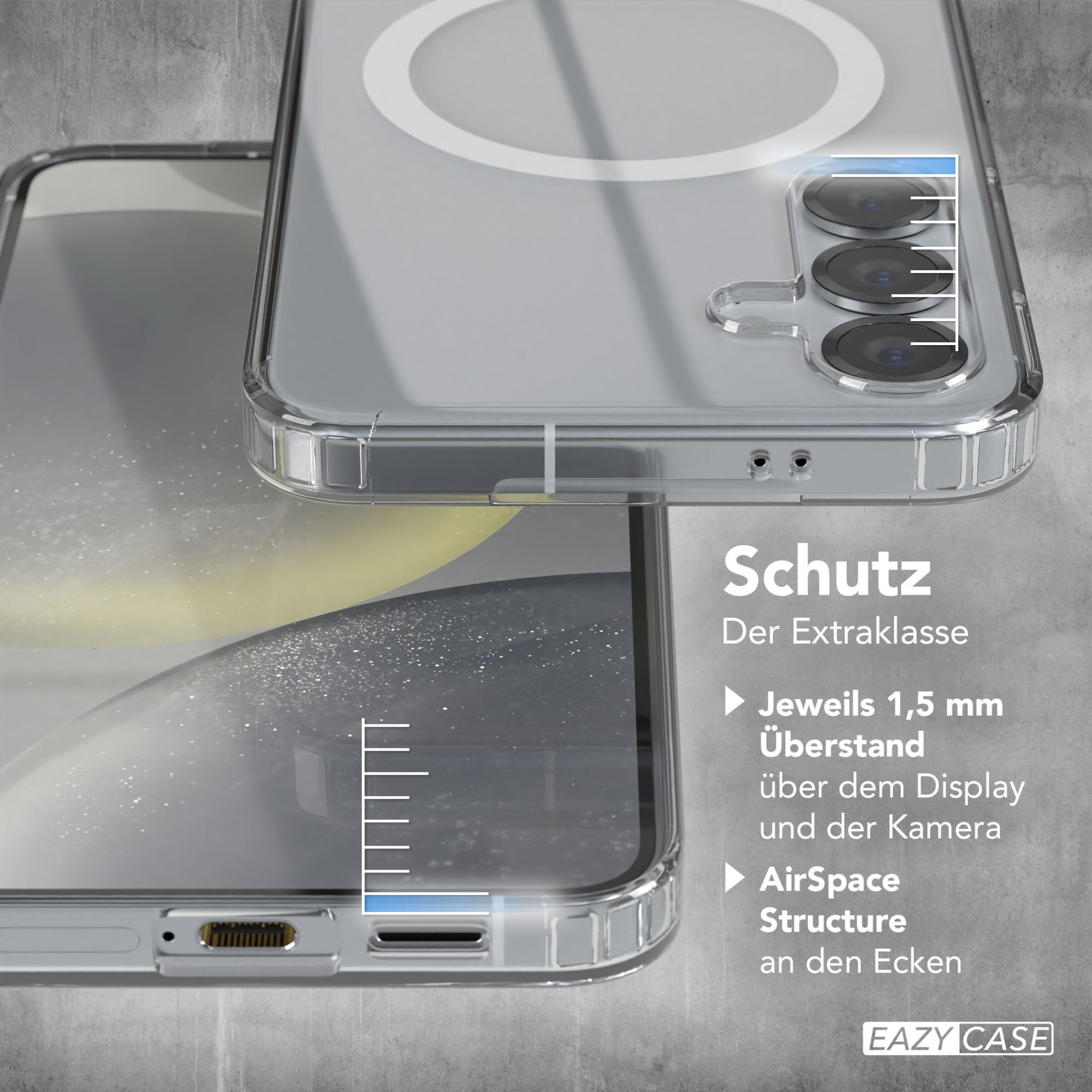 Galaxy S25 Plus transparente Hülle mit MagSafe