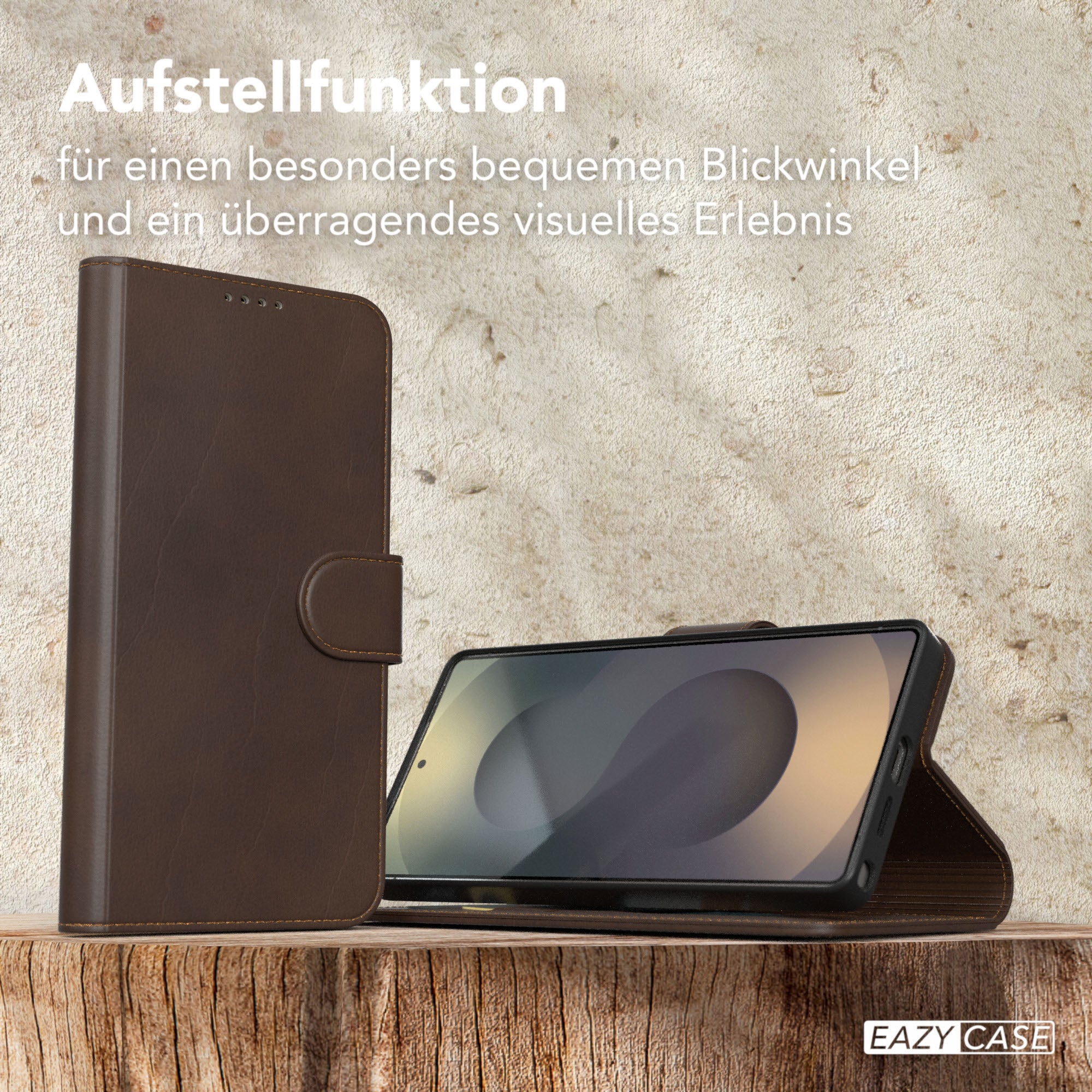 Galaxy S25 Ultra Klapphülle aus Kunstleder