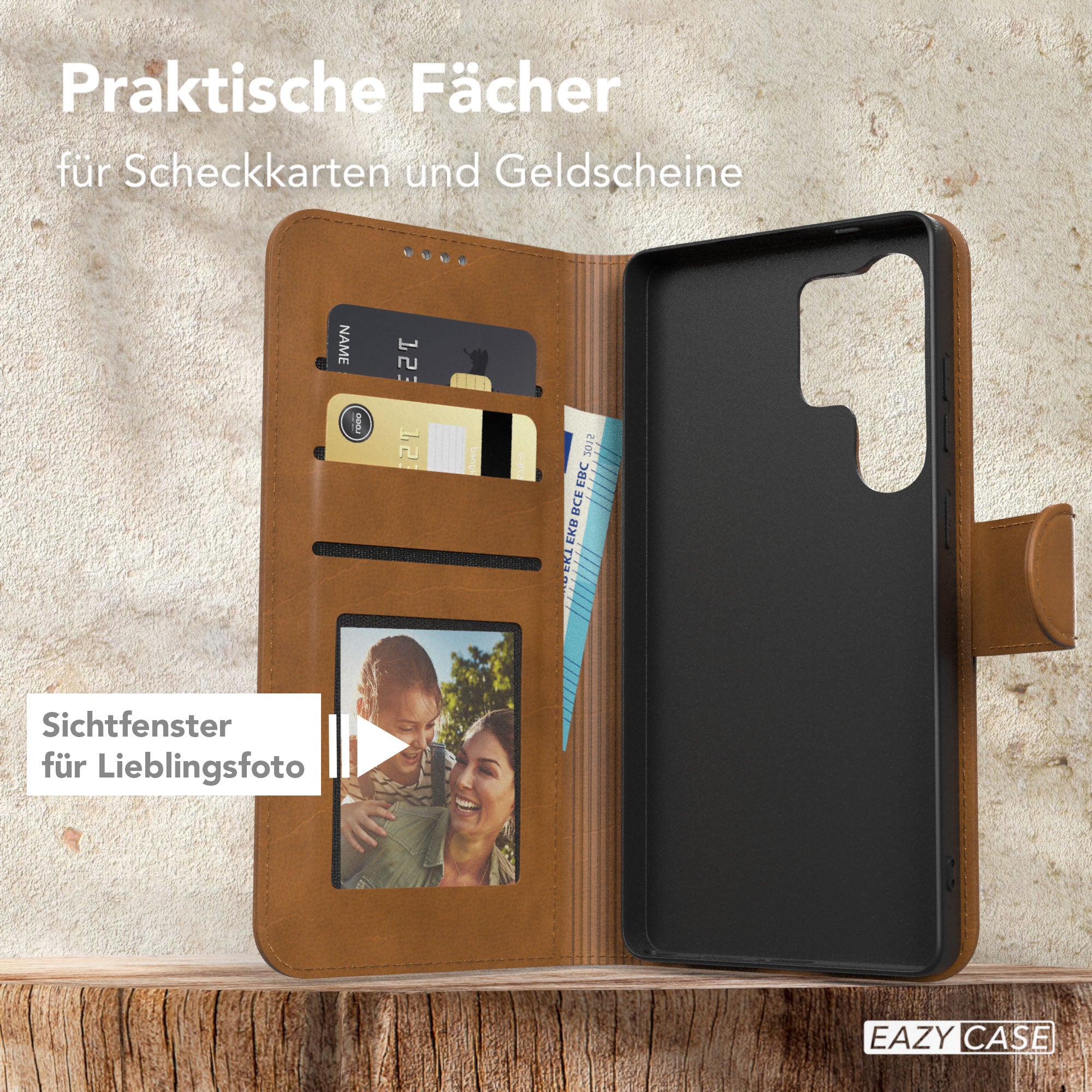 Galaxy S25 Ultra Klapphülle aus Kunstleder