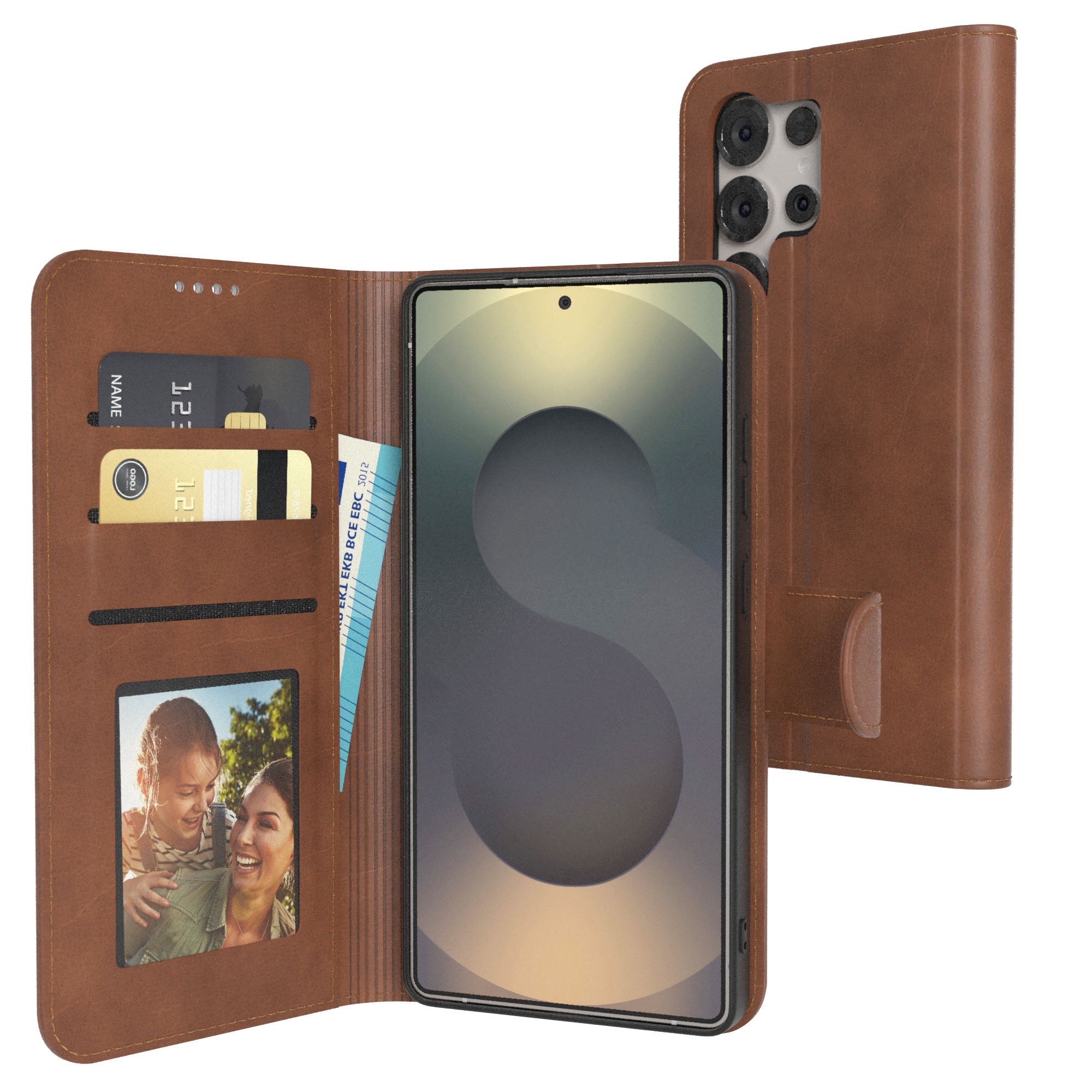 Galaxy S25 Ultra Klapphülle aus Kunstleder