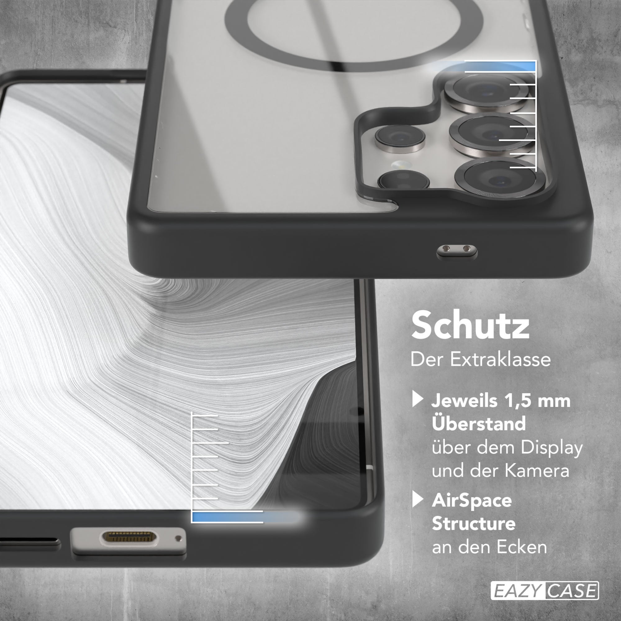 Galaxy S25 Ultra transparente Hülle mit MagSafe