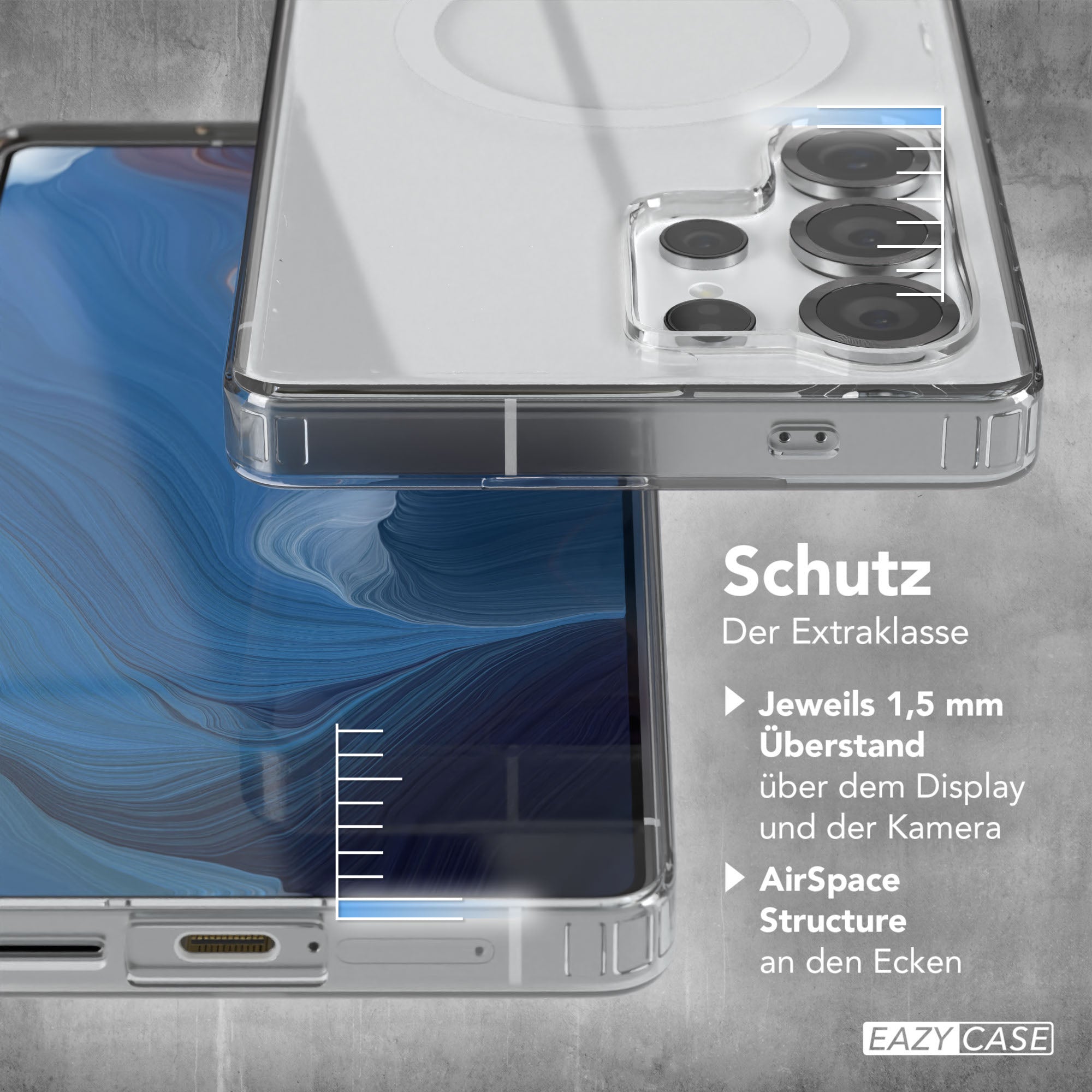 Galaxy S25 Ultra transparente Hülle mit MagSafe