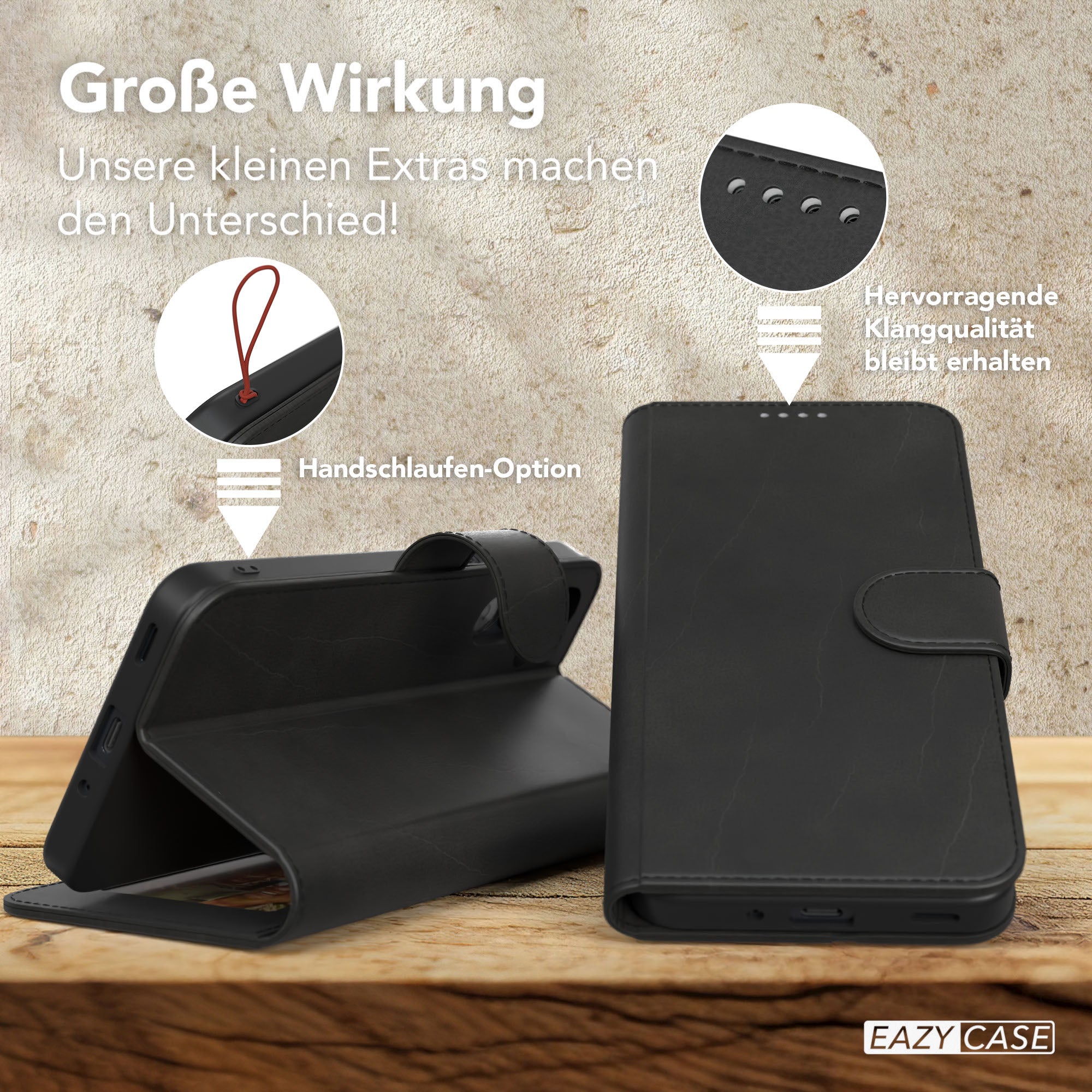 Galaxy A16 Klapphülle aus Kunstleder