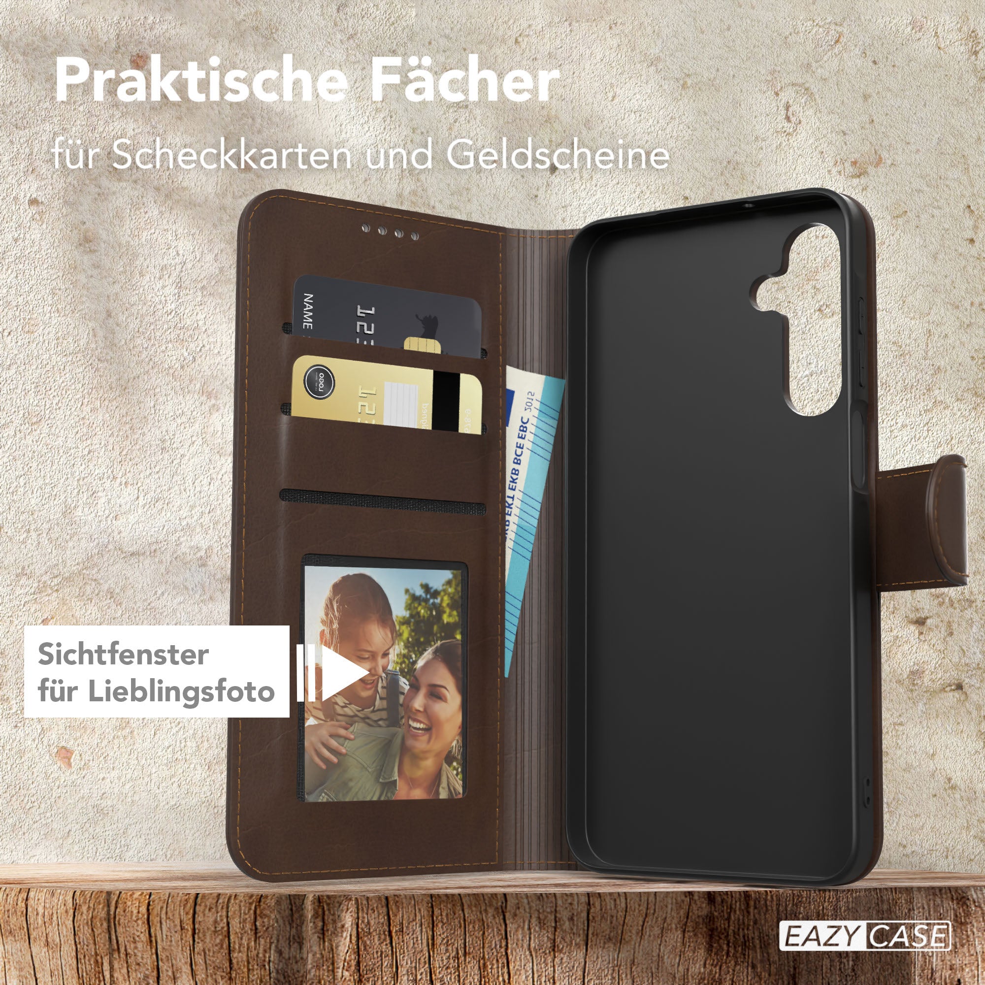 Galaxy A16 Klapphülle aus Kunstleder