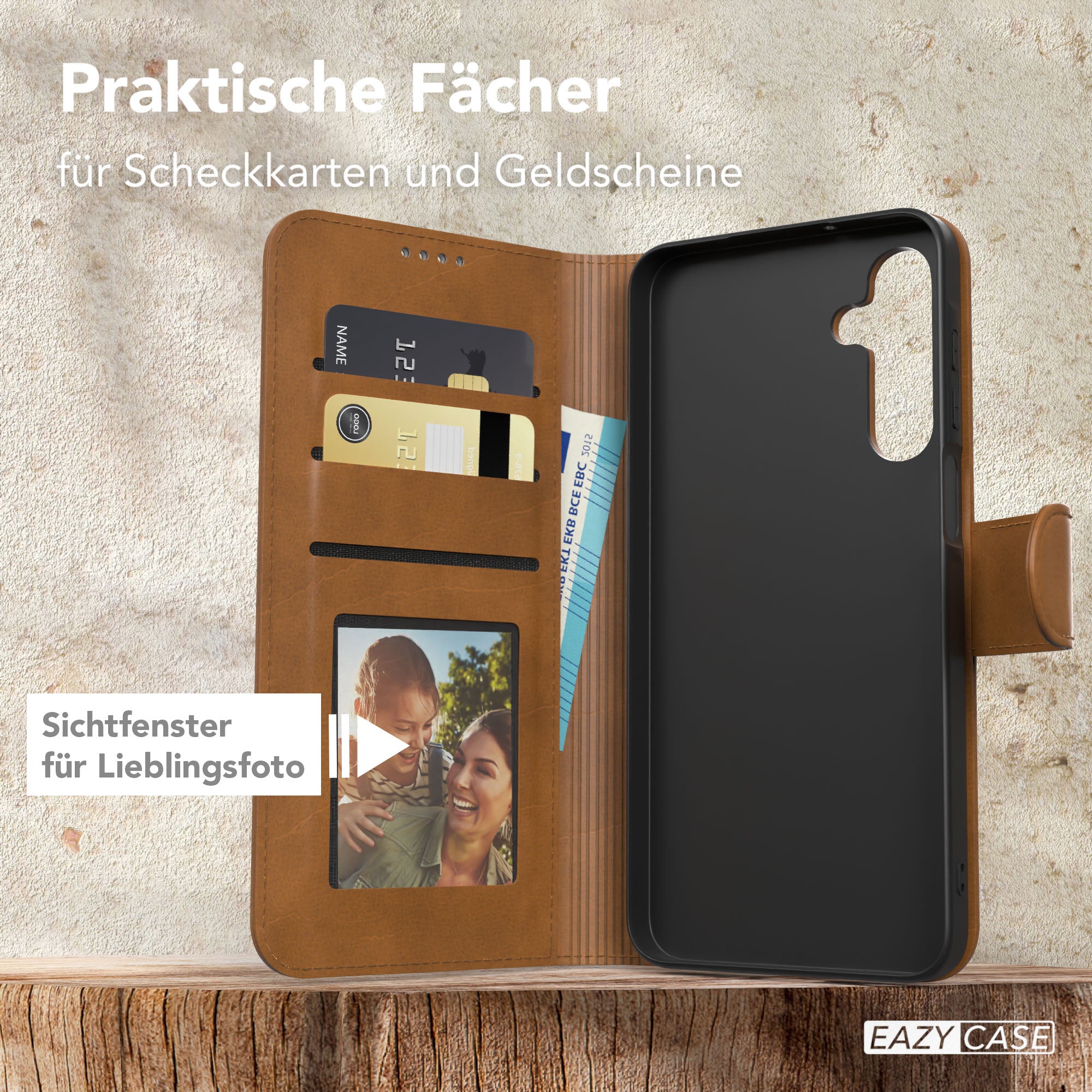 Galaxy A16 Klapphülle aus Kunstleder