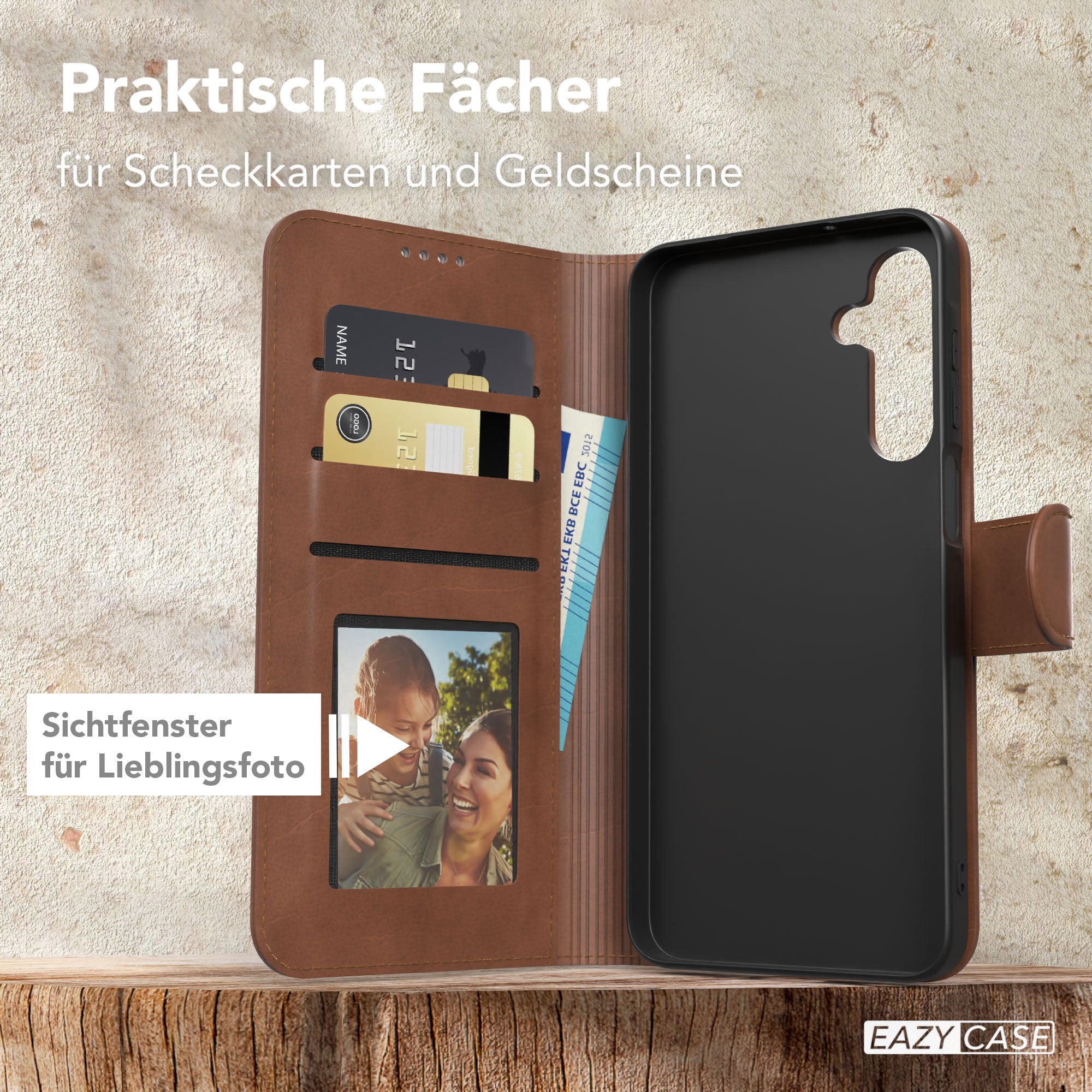 Galaxy A16 Klapphülle aus Kunstleder