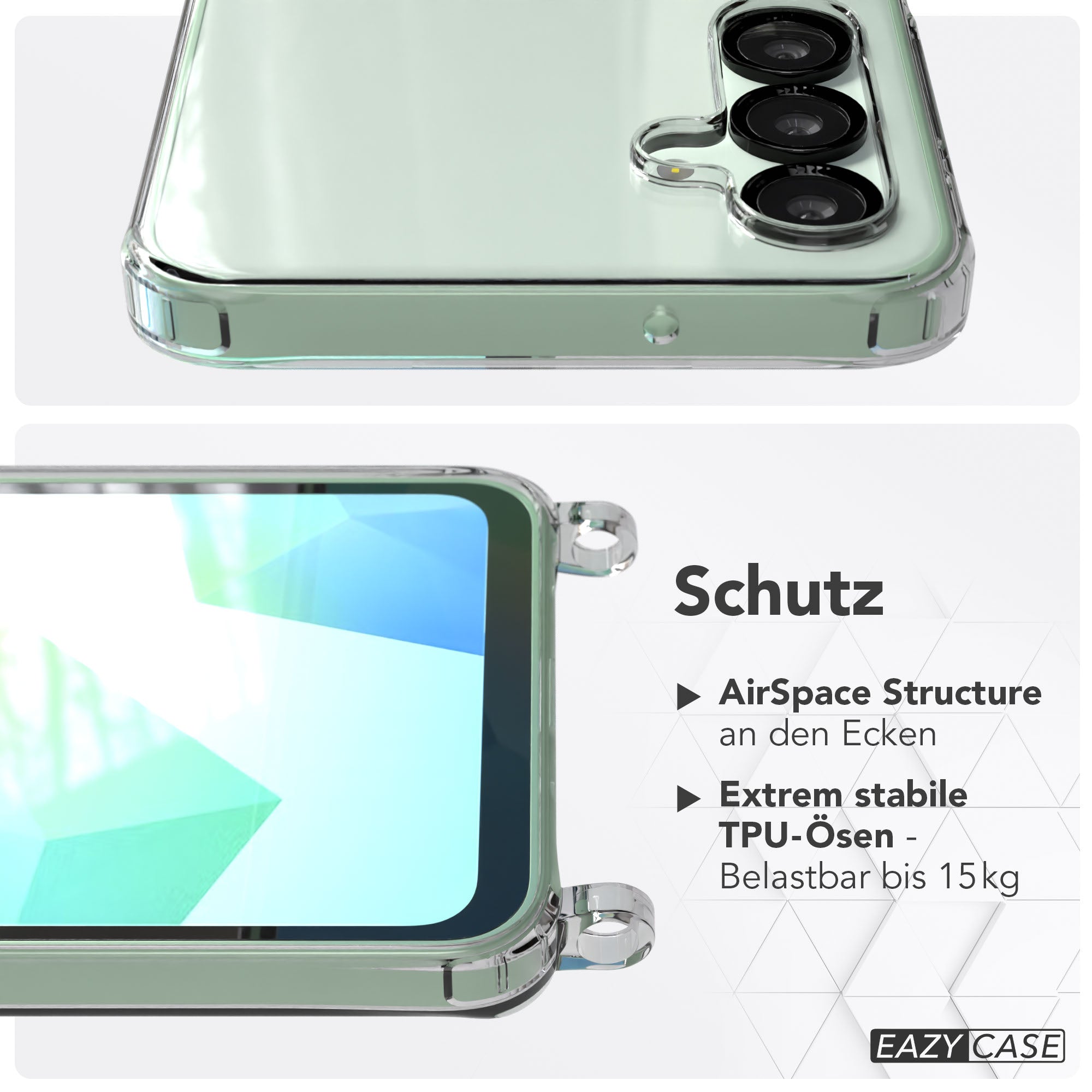 Samsung Galaxy A16 Schutzhülle mit Befestigungsösen für Handyketten