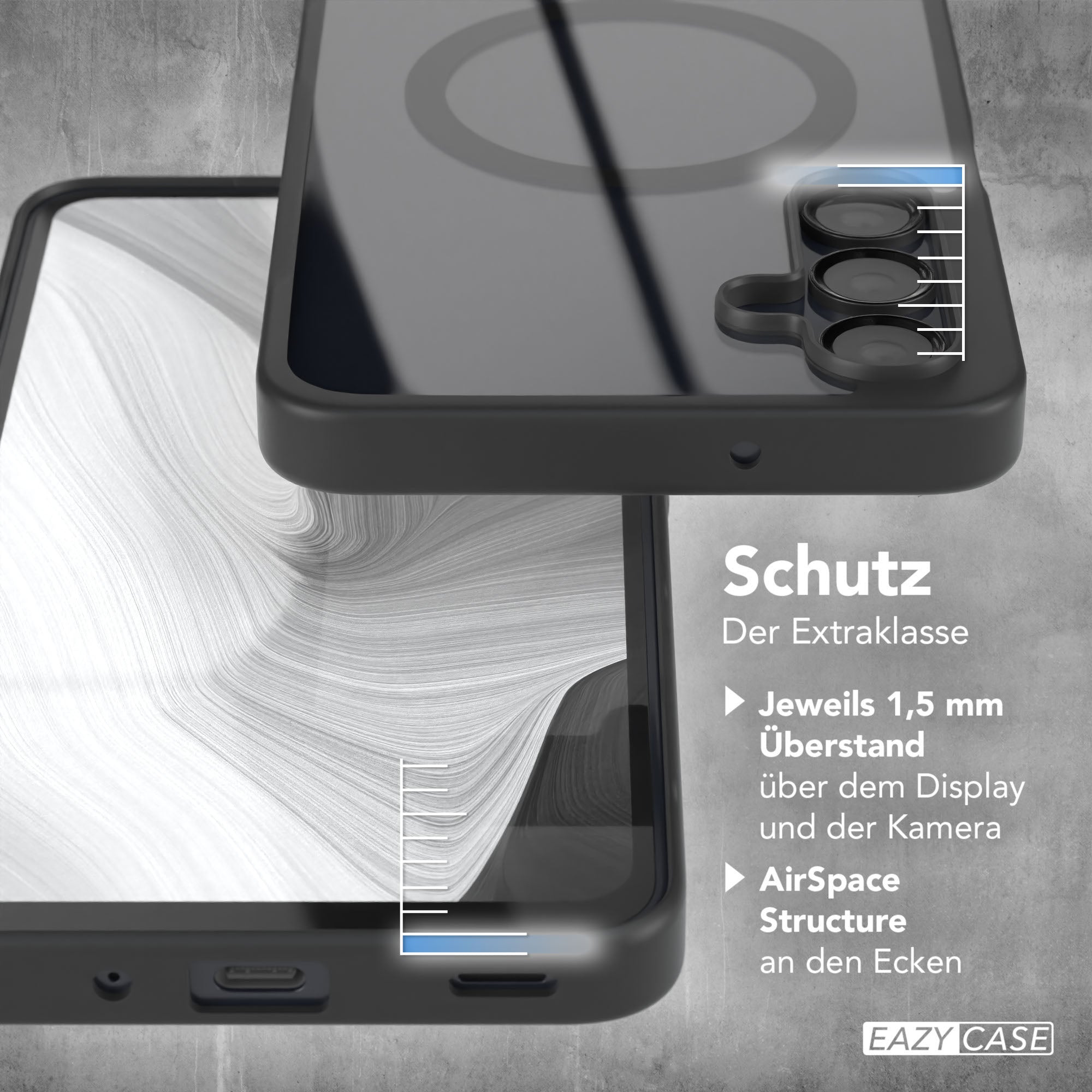 Galaxy A16 transparente Hülle mit MagSafe