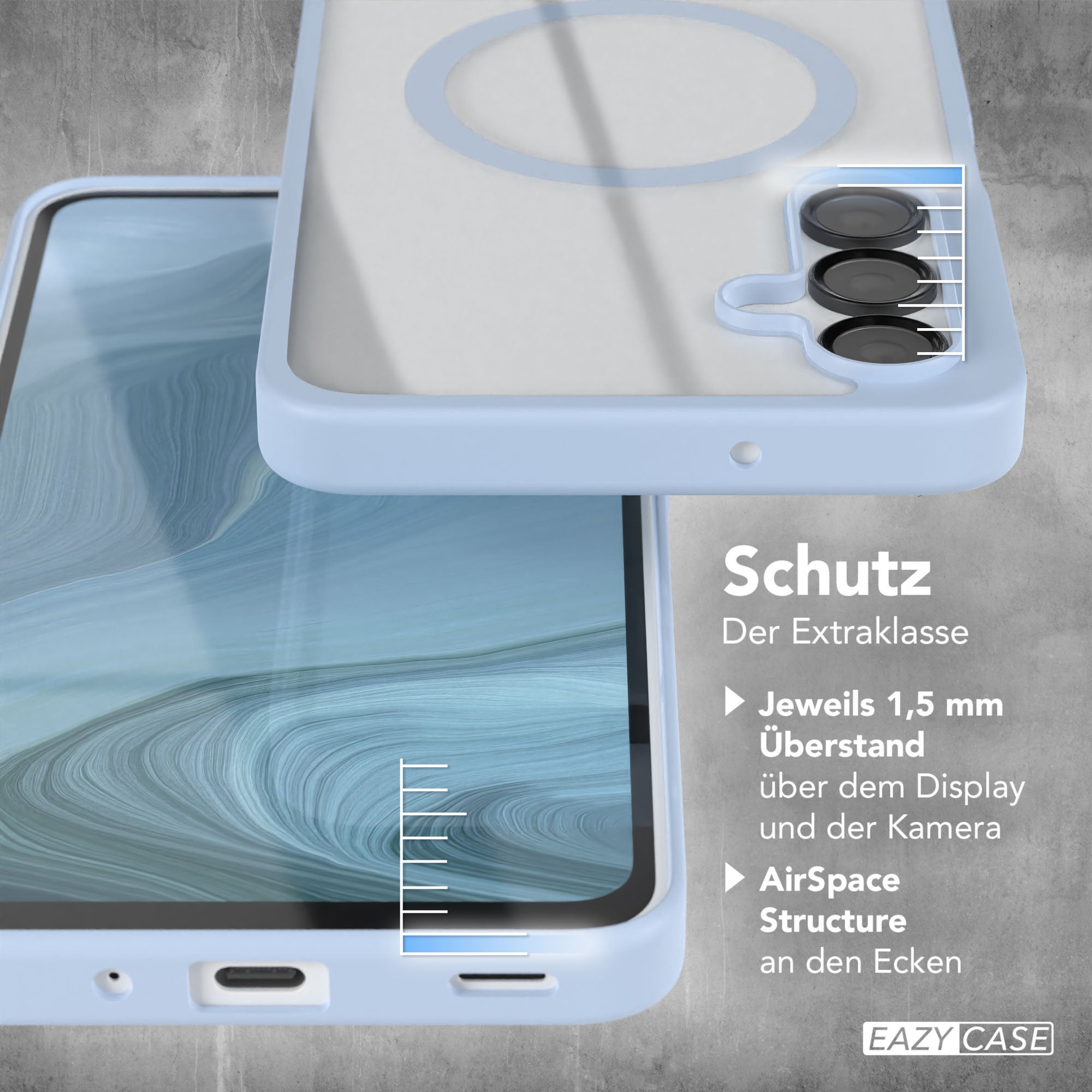 Galaxy A16 transparente Hülle mit MagSafe