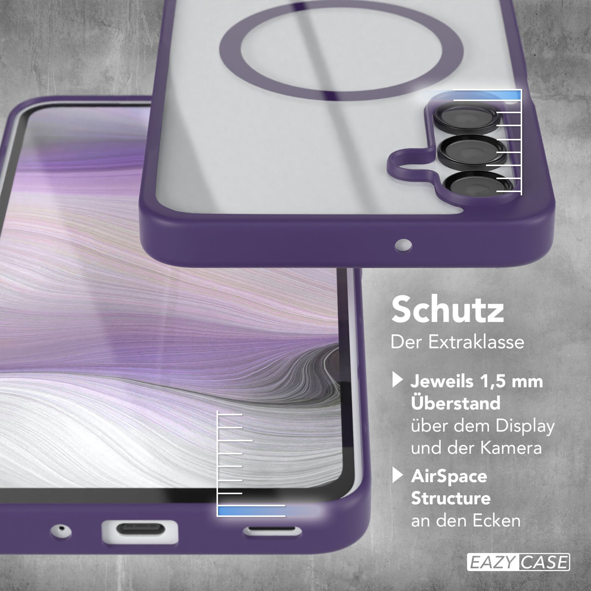 Galaxy A16 transparente Hülle mit MagSafe