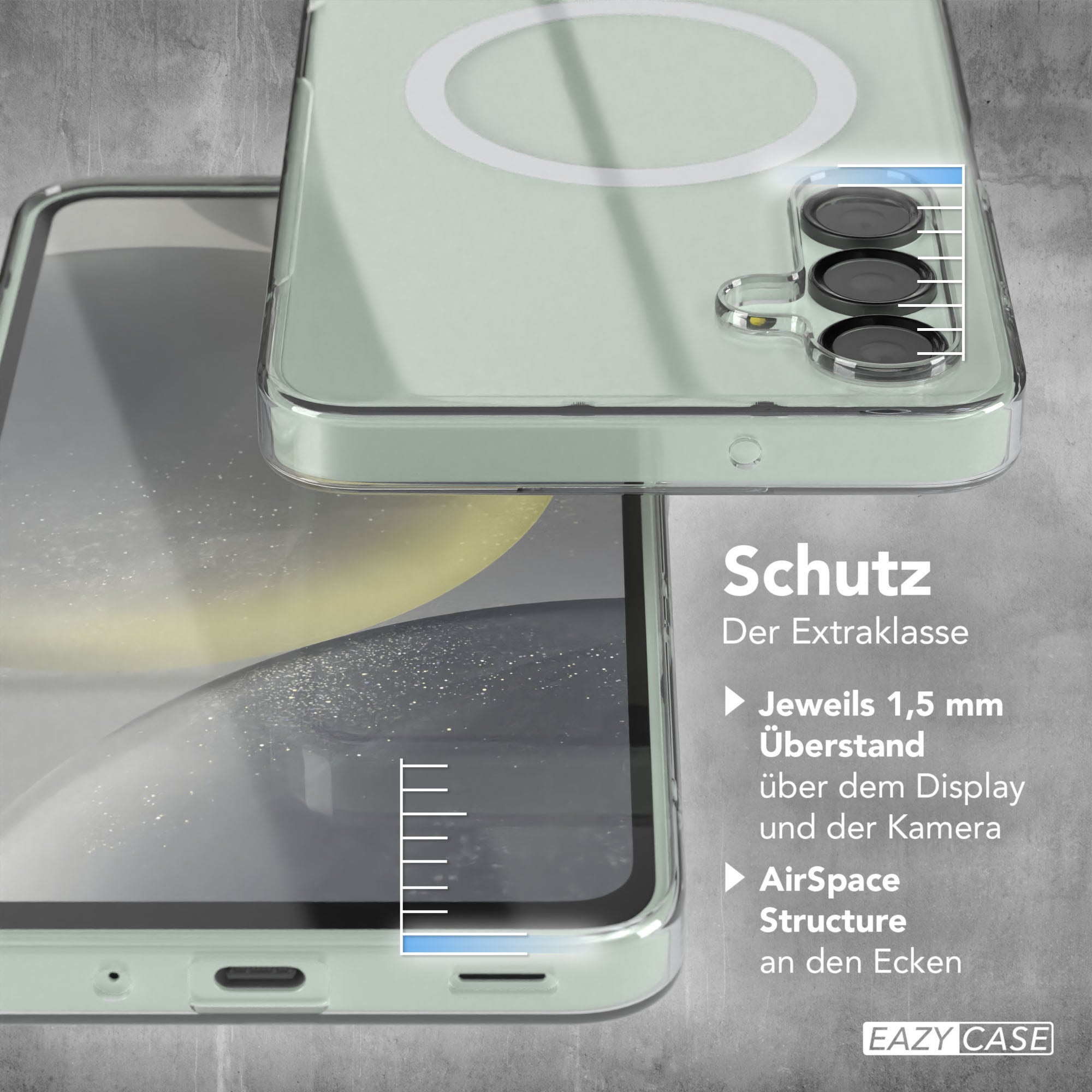 Galaxy A16 transparente Hülle mit MagSafe