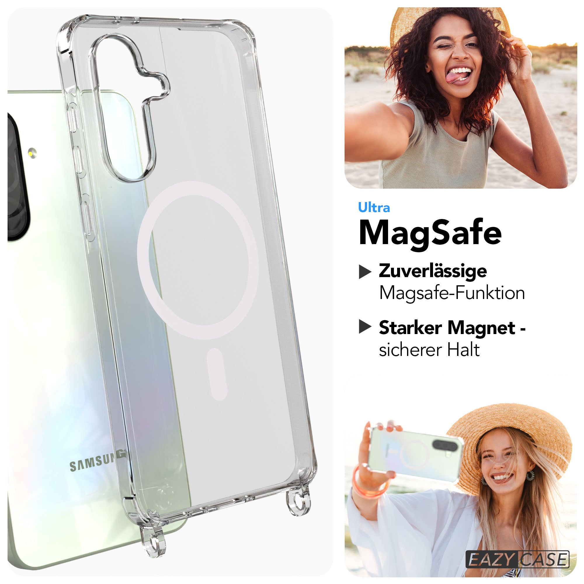 Samsung Galaxy A36 Schutzhülle mit MagSafe und Handyketten Ösen