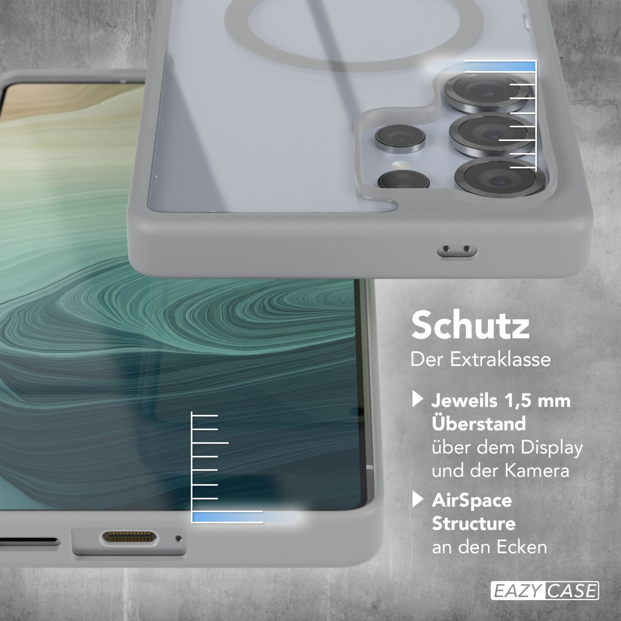 Galaxy S25 Ultra transparente Hülle mit MagSafe