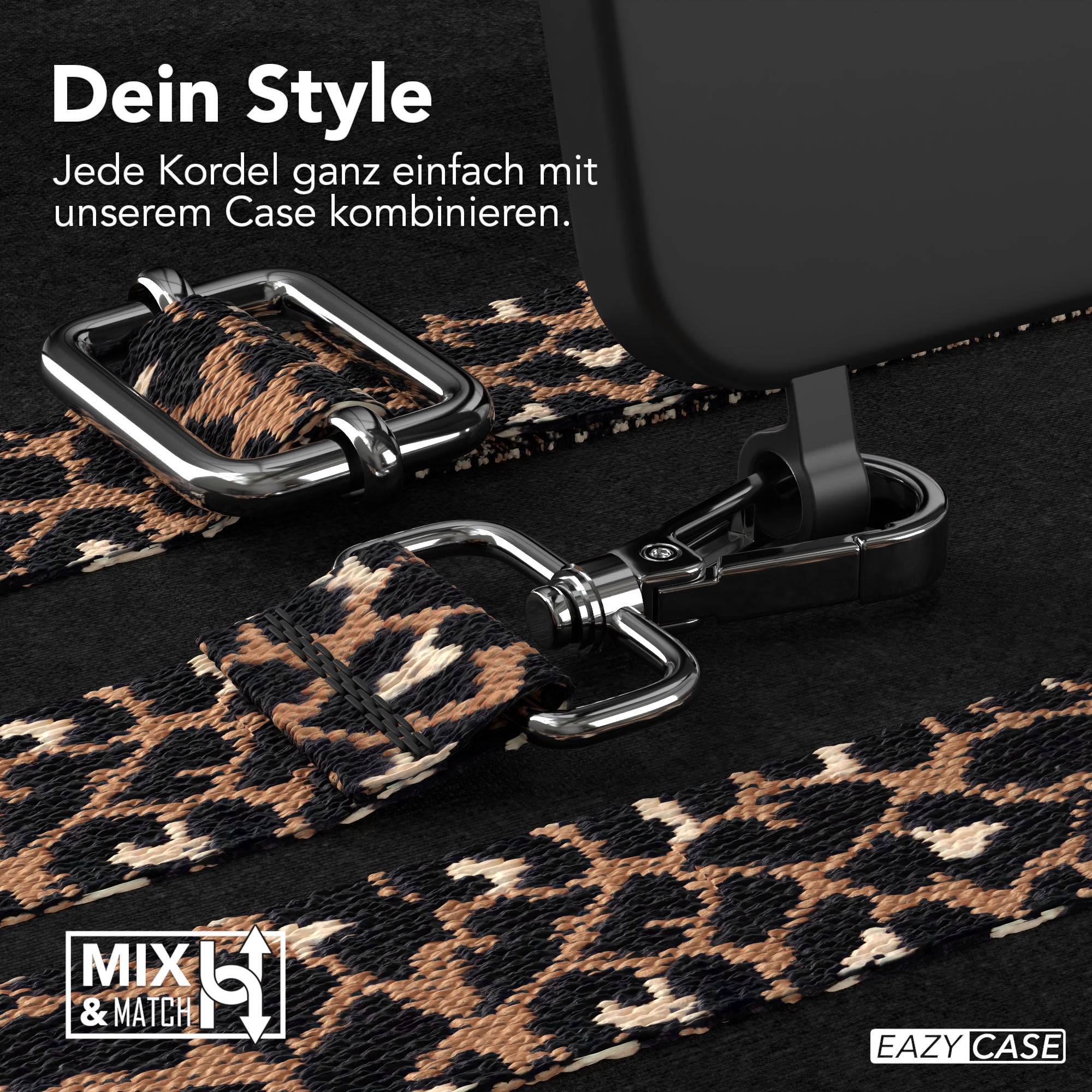 iPhone 16 Handykette mit abnehmbarem Band Silikonhülle EAZY CASE