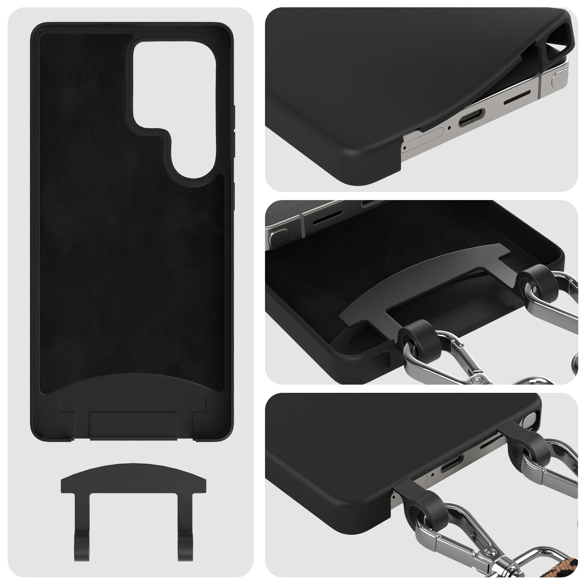 Samsung Galaxy S25 Ultra 2in1 Handykette mit abnehmbarer Silikonhülle