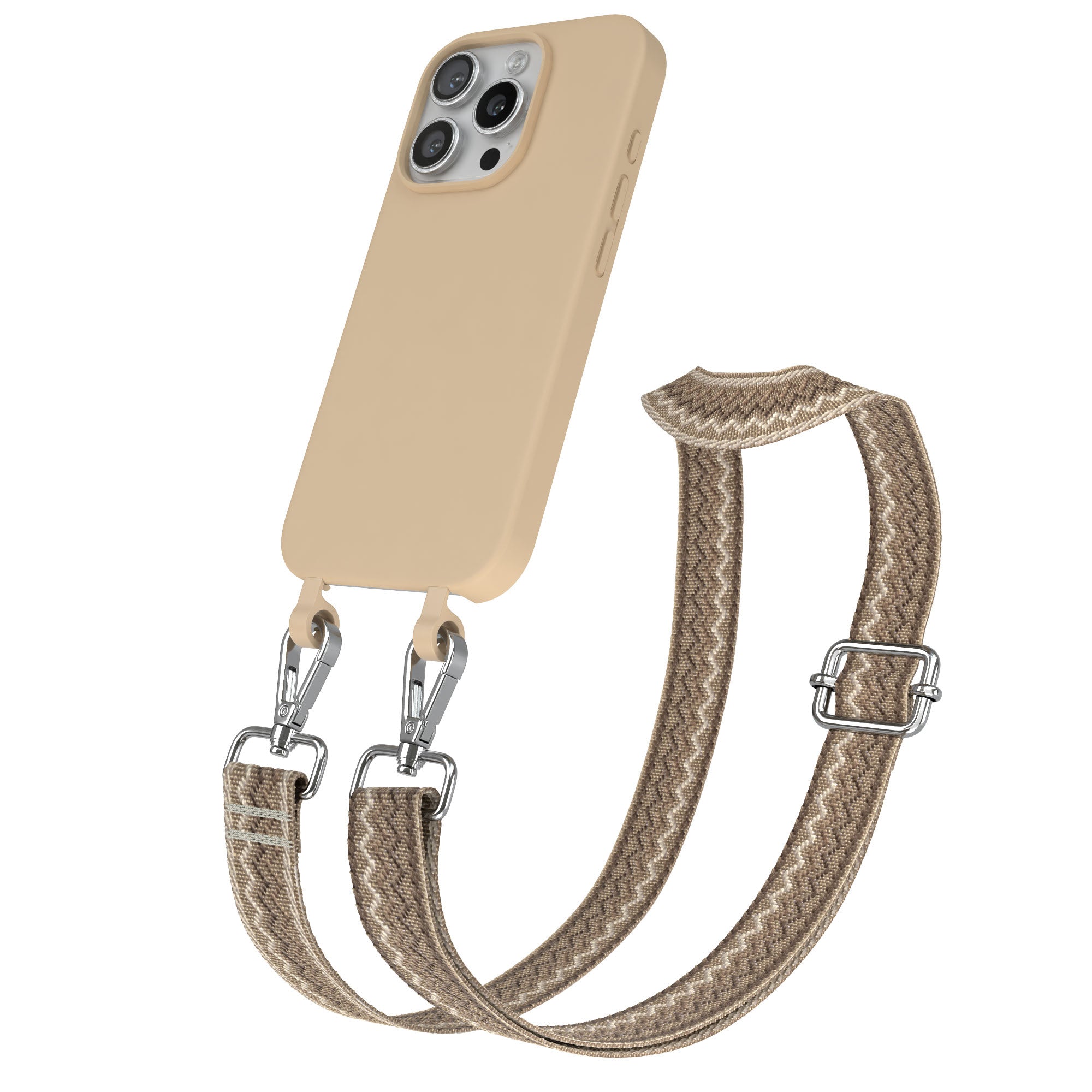 Apple iPhone 16 Pro 2in1 Handykette mit abnehmbarer Kordel Silikon