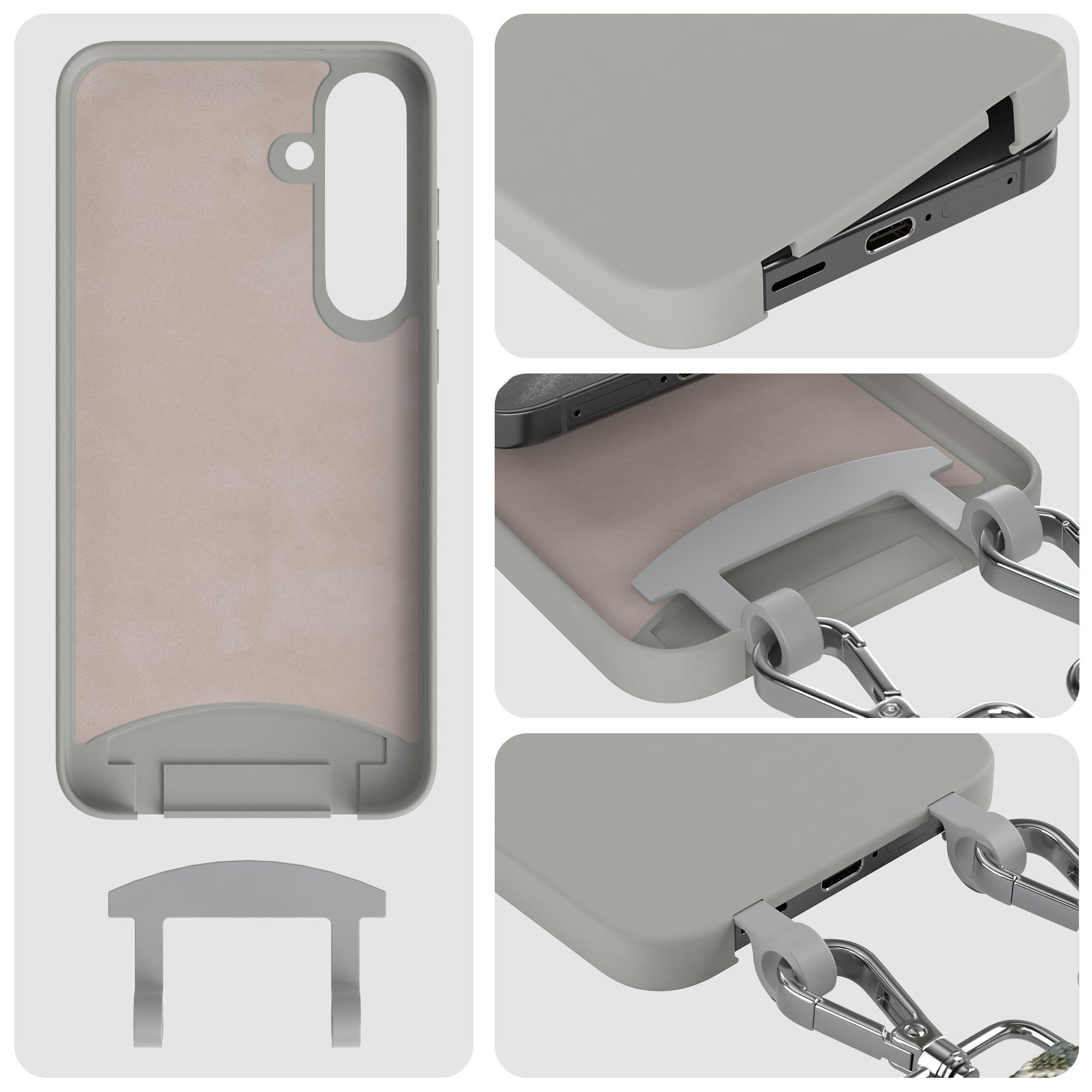 Samsung Galaxy S24 Plus 2in1 Handykette mit abnehmbarer Kordel Silikon