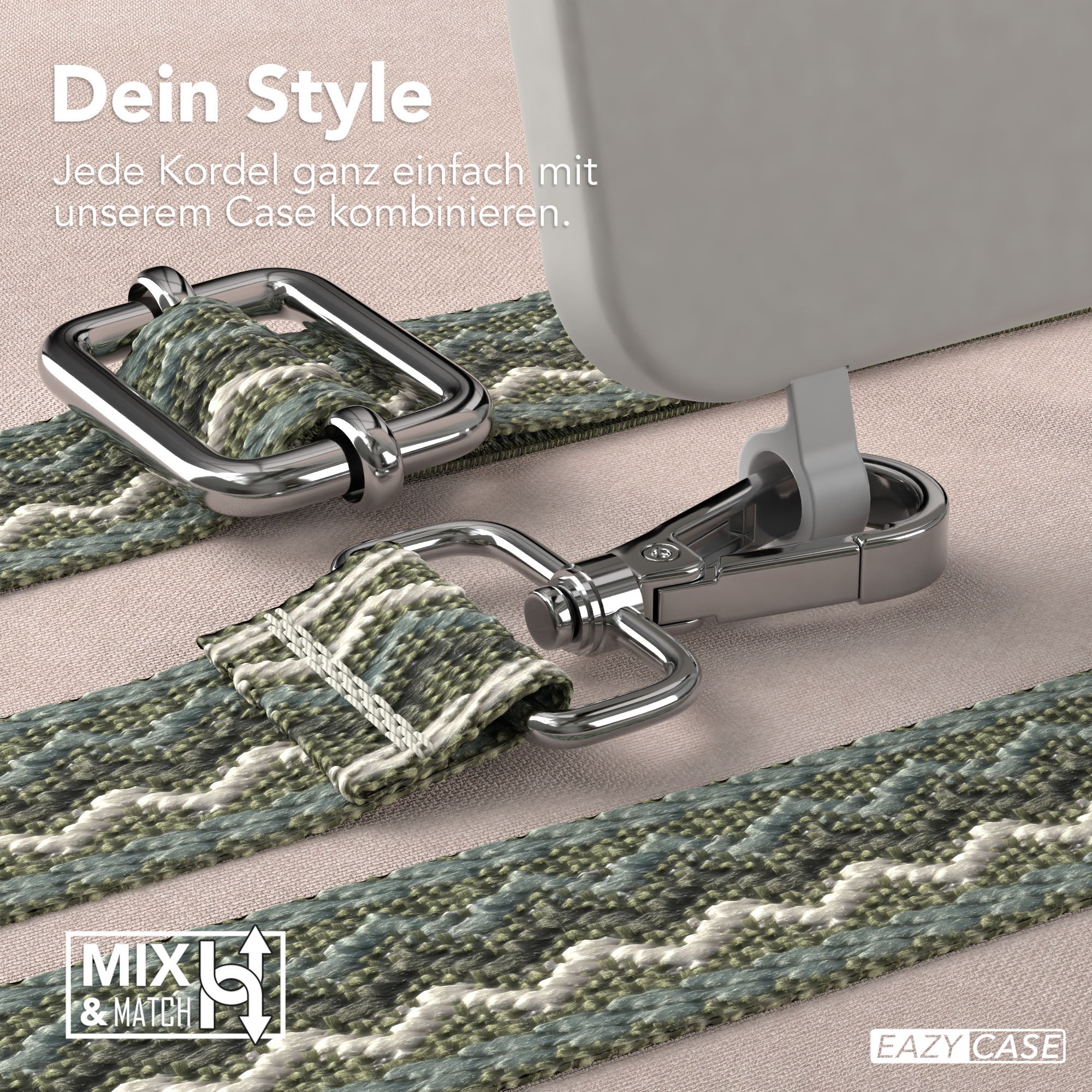 iPhone 16 Plus 2in1 Handykette abnehmbar Silikon Boho Band EAZY CASE