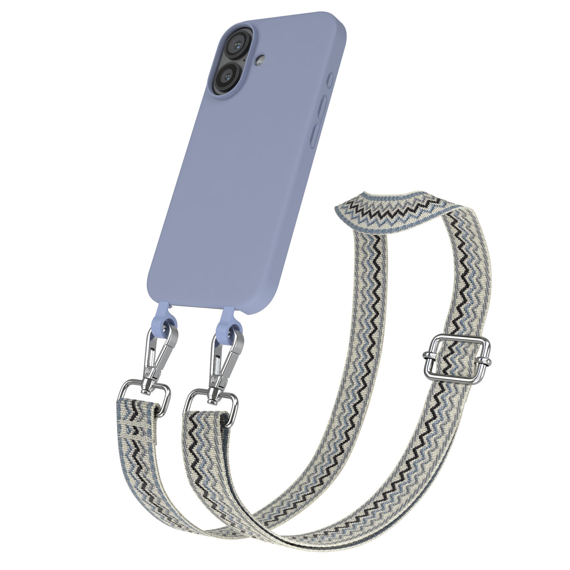 iPhone 16 Handykette mit abnehmbarem Band Silikonhülle EAZY CASE