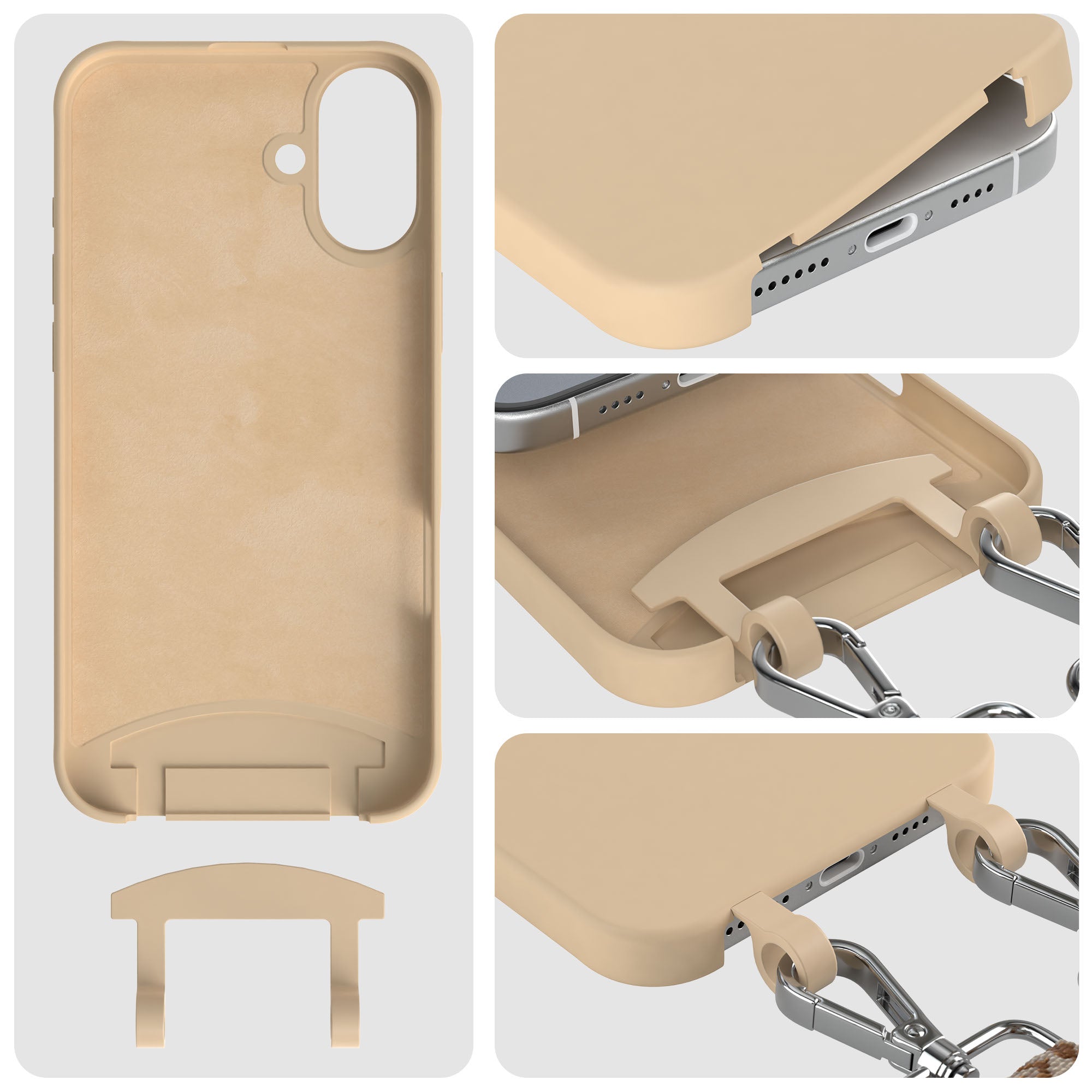 iPhone 16 Plus 2in1 Handykette abnehmbar Silikon Boho Band EAZY CASE