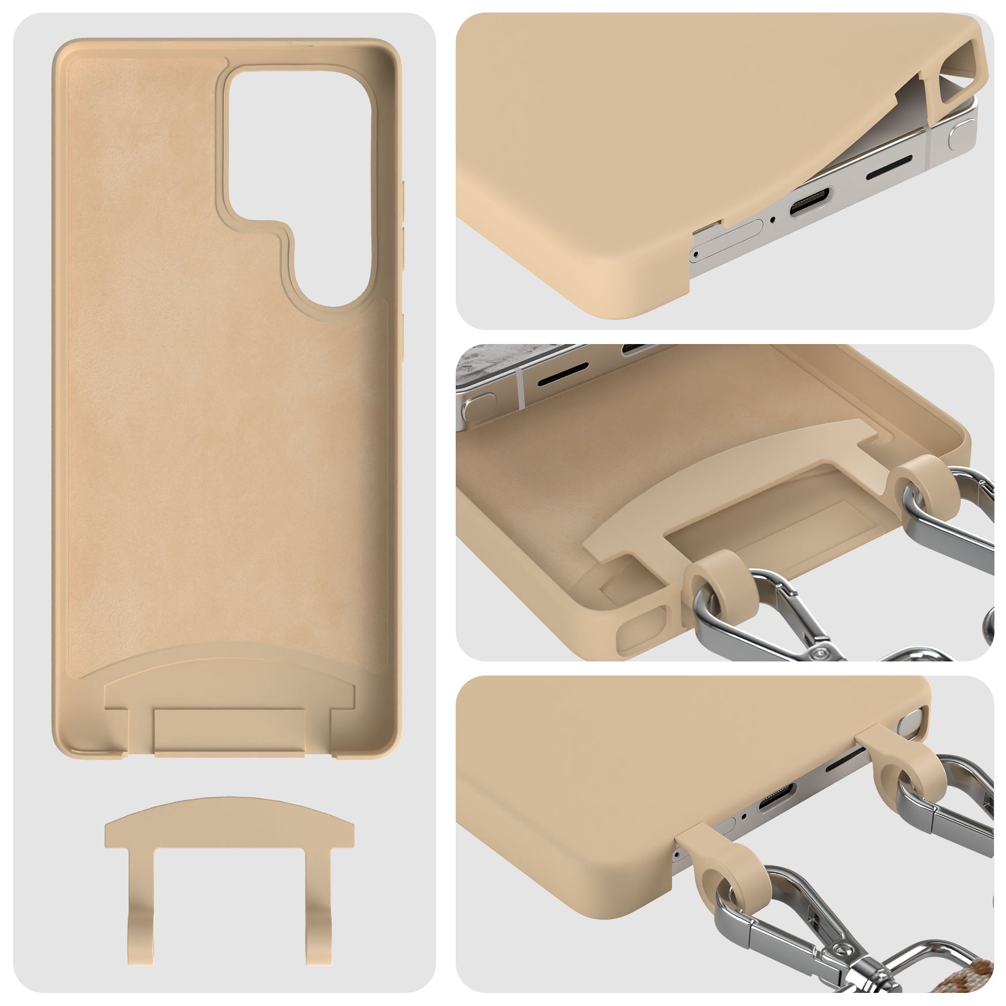 Samsung Galaxy S25 Ultra 2in1 Handykette mit abnehmbarer Silikonhülle