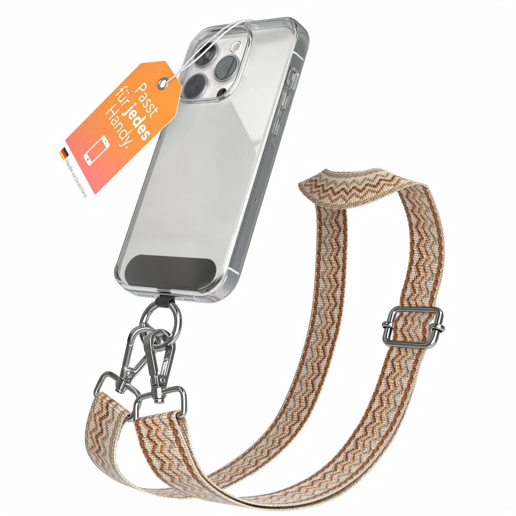 Universal Handykette mit verstellbarem Riemen und Karabinerhaken EAZY CASE