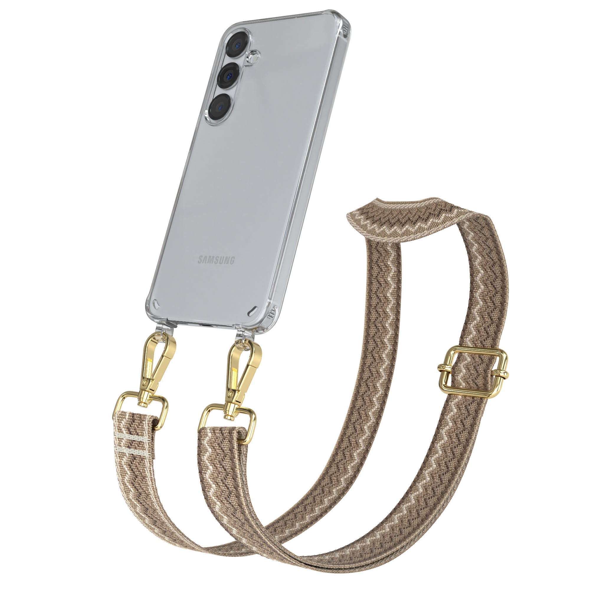 Samsung Galaxy S25 Plus Handykette mit verstellbarem Boho Trageriemen Set