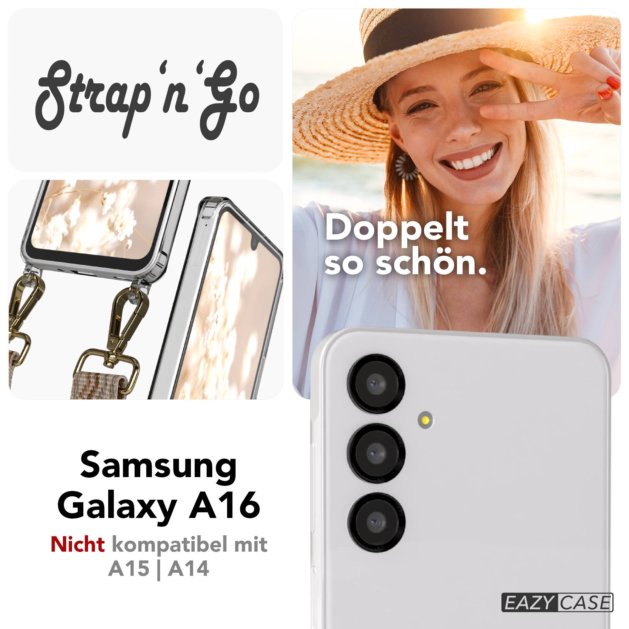 Samsung Galaxy A16 Handykette mit verstellbarem Boho Band Set