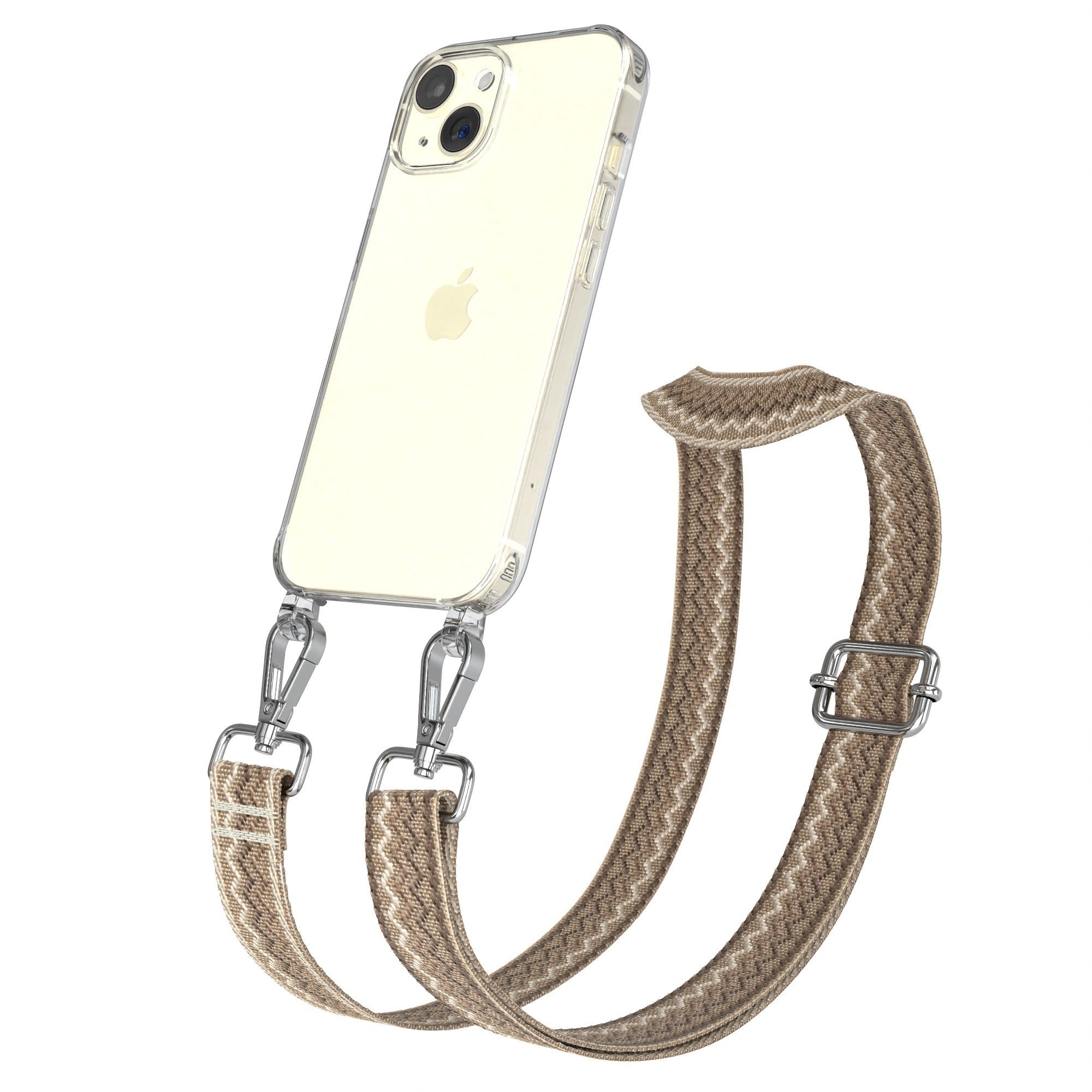 iPhone 15 Handykette mit verstellbarem Boho Band Tragegurt