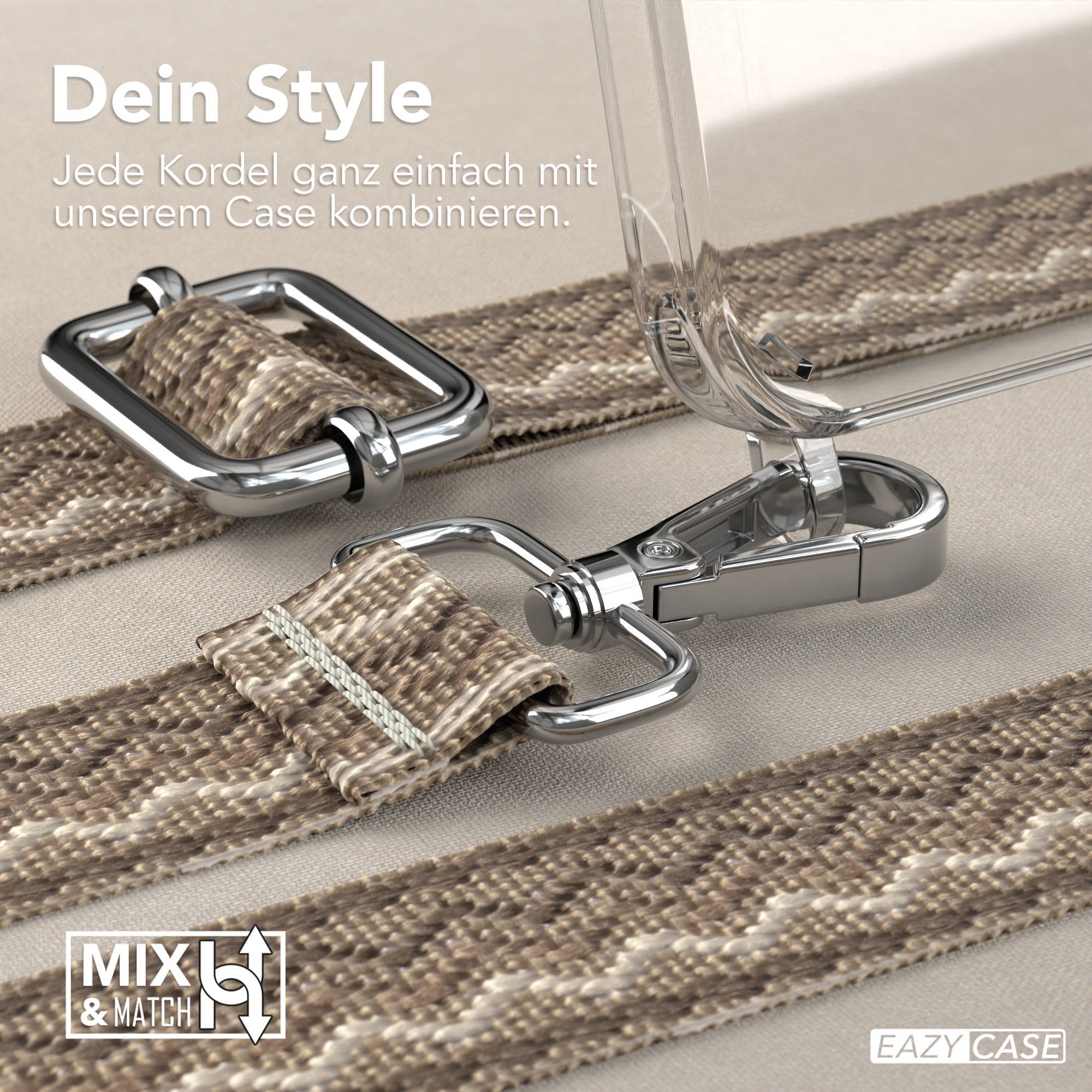 iPhone 15 Pro Handykette mit verstellbarem Boho Band von EAZY CASE