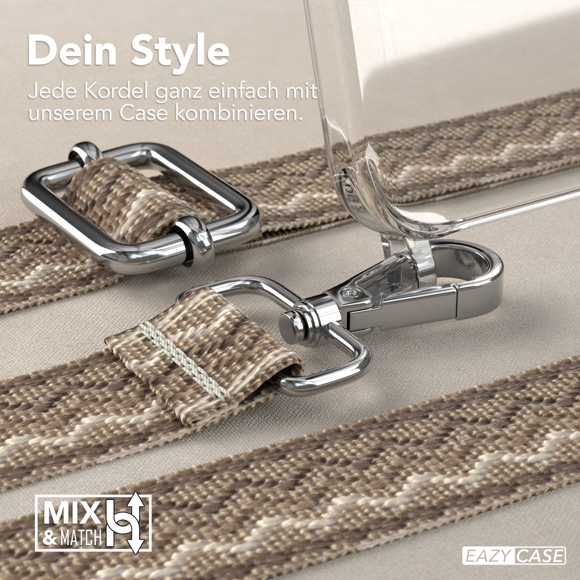 iPhone 15 Pro Max Handykette mit verstellbarem Boho Band Set