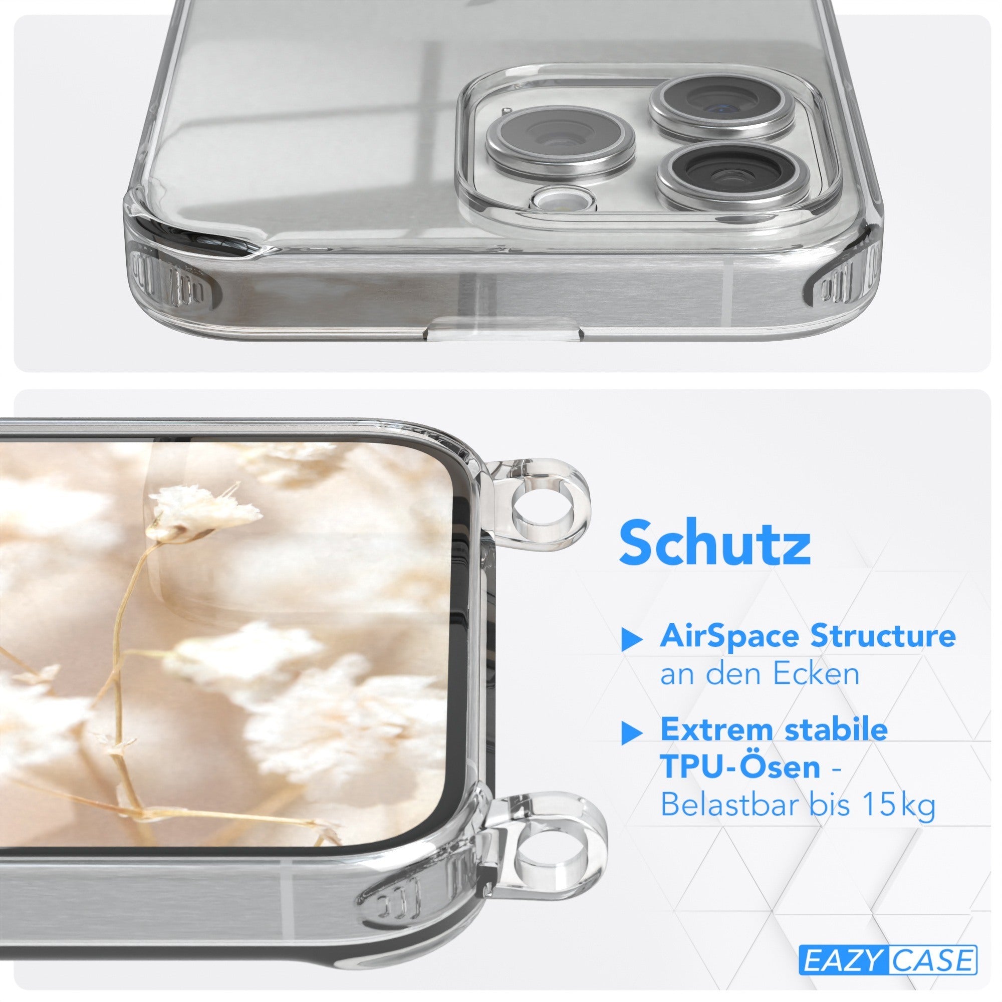 iPhone 15 Pro Max Handykette mit verstellbarem Boho Band Set