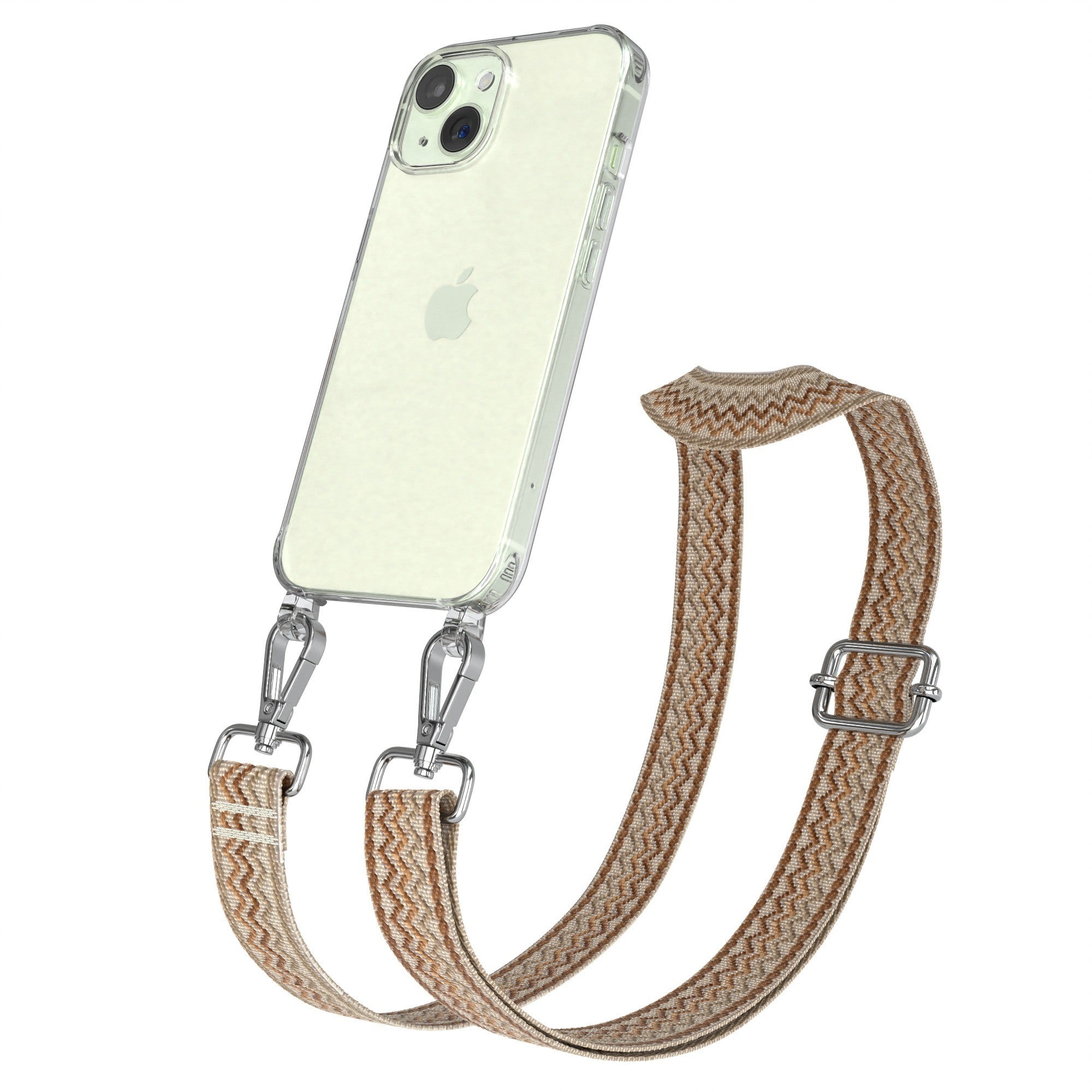 iPhone 15 Handykette mit verstellbarem Boho Band Tragegurt