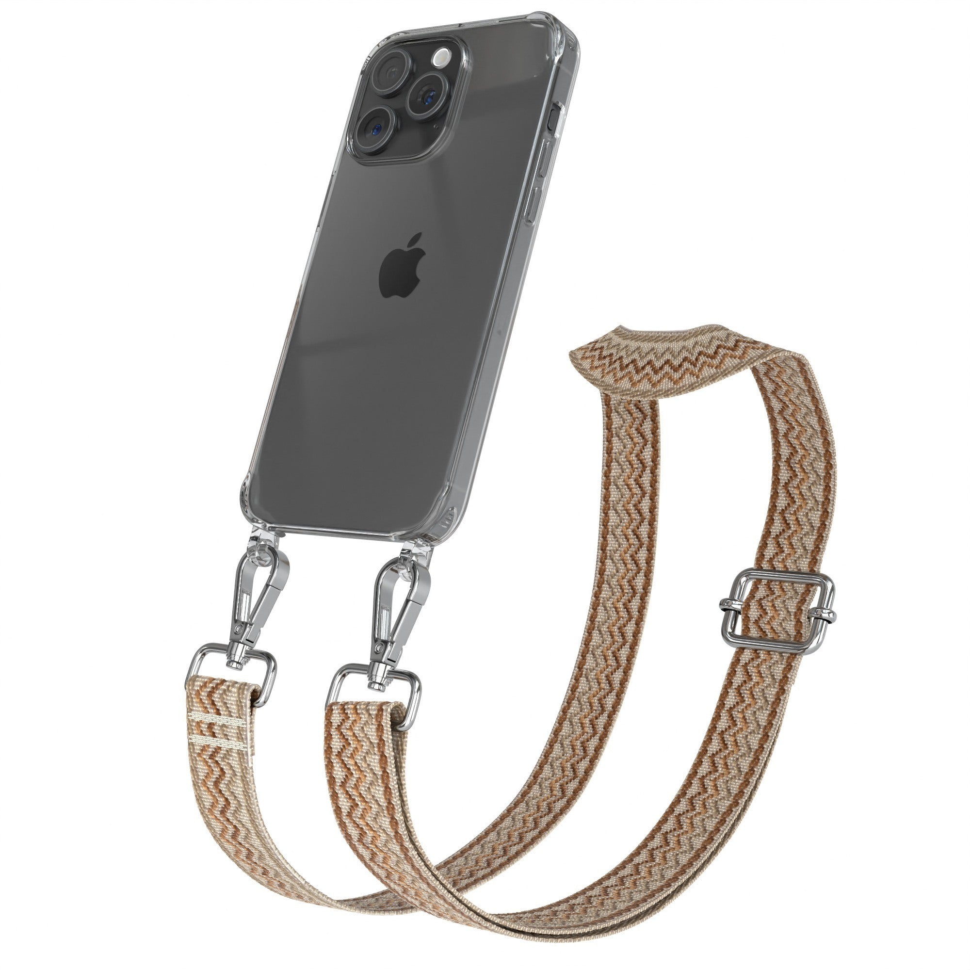 iPhone 15 Pro Max Handykette mit verstellbarem Boho Band Set